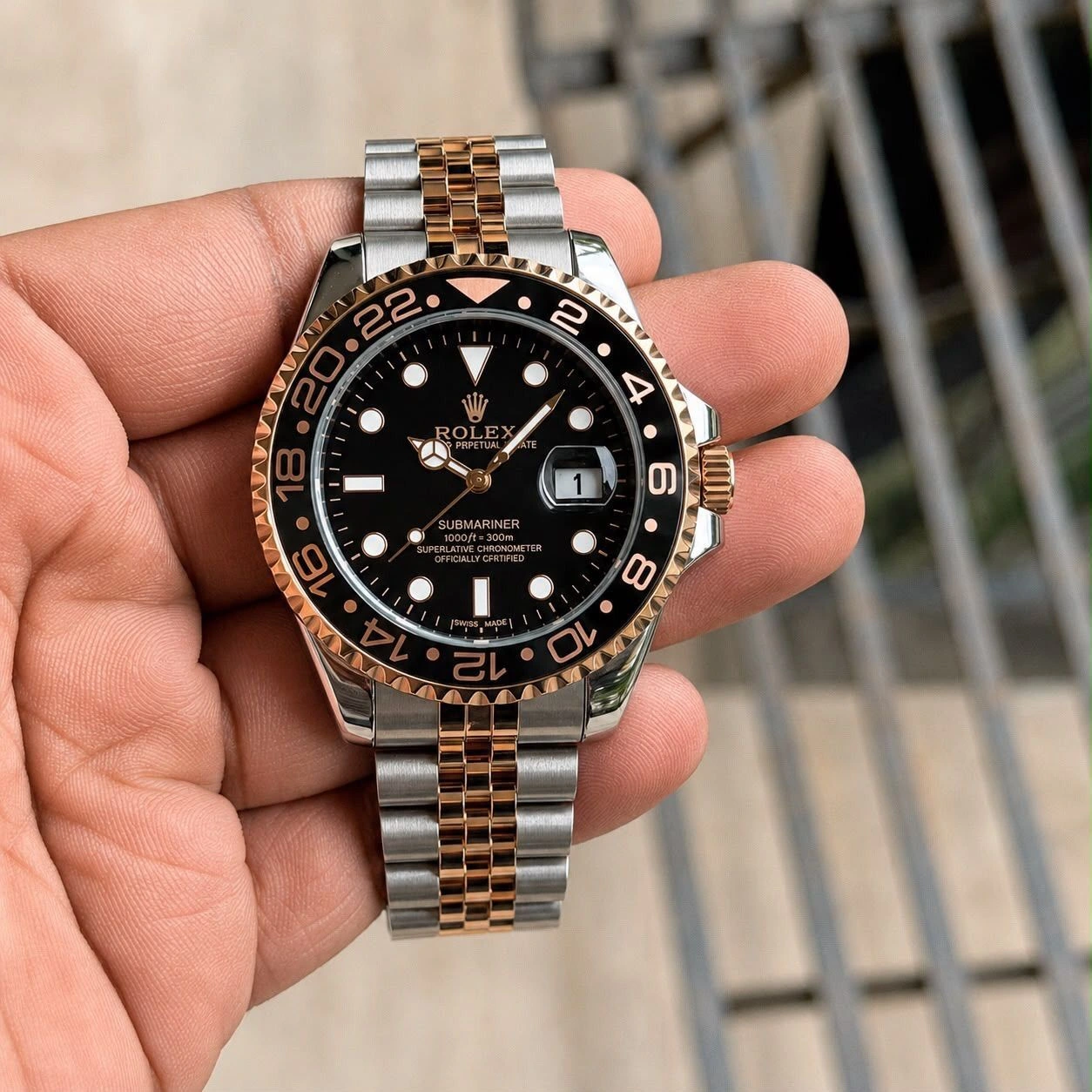 Rolex GMT Master II Black Dial Quartz 1