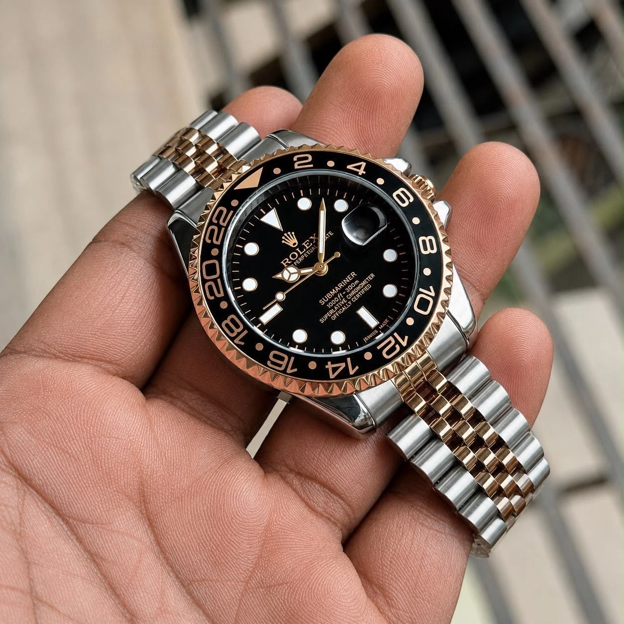 Rolex GMT Master II Black Dial Quartz 4