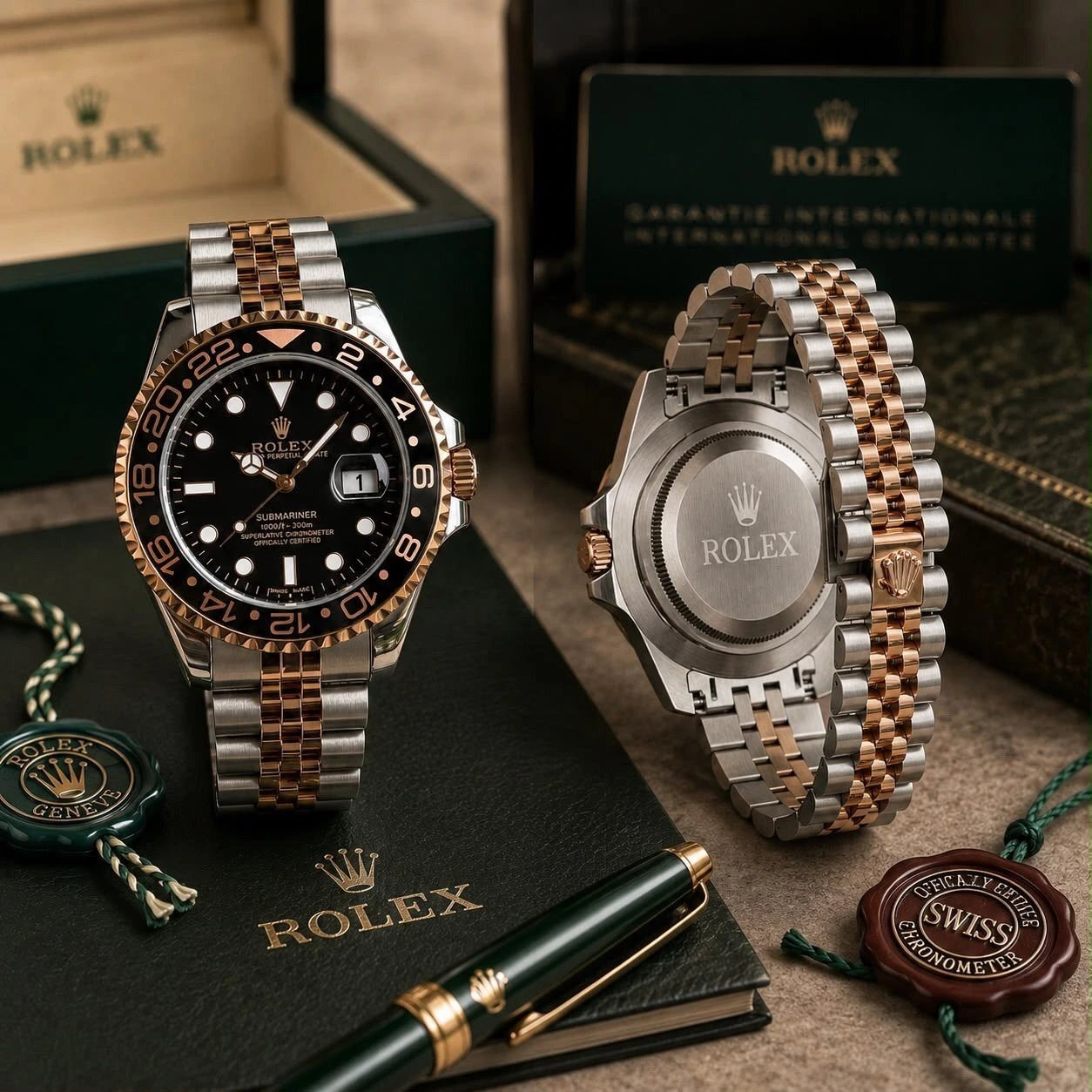 Rolex GMT Master II Black Dial Quartz 7