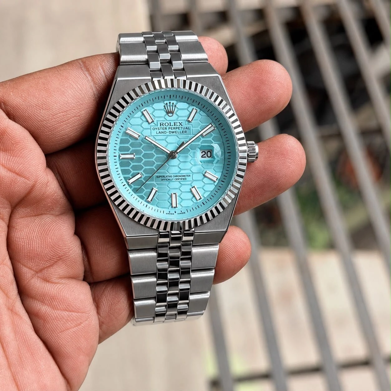 Rolex Land-Dweller Blue Diamond Dial 1