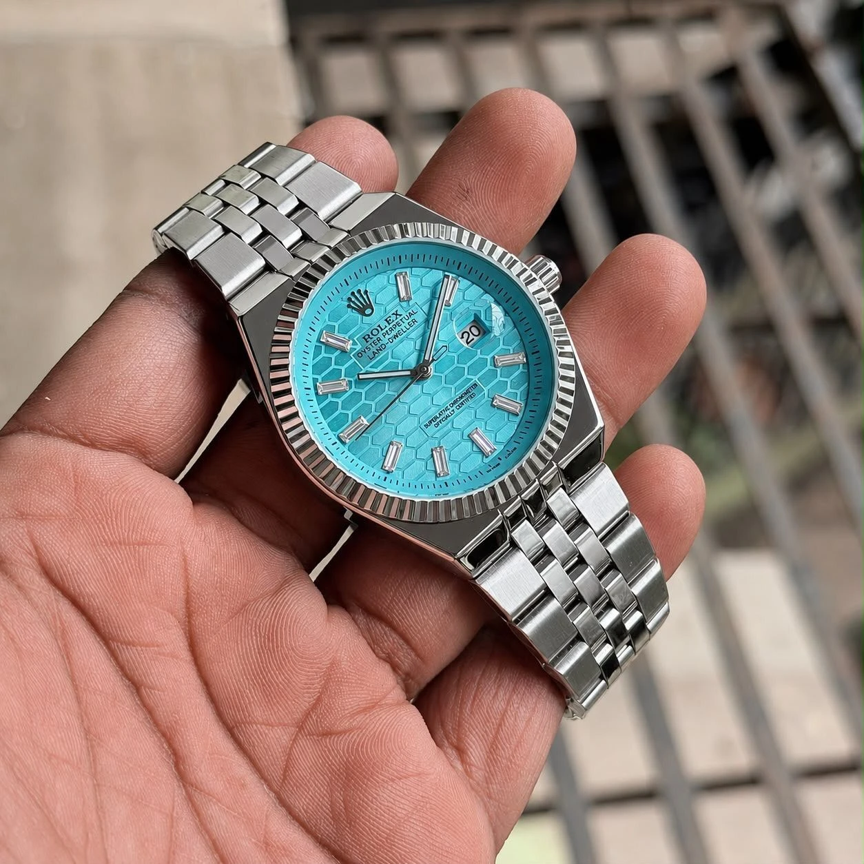 Rolex Land-Dweller Blue Diamond Dial 4