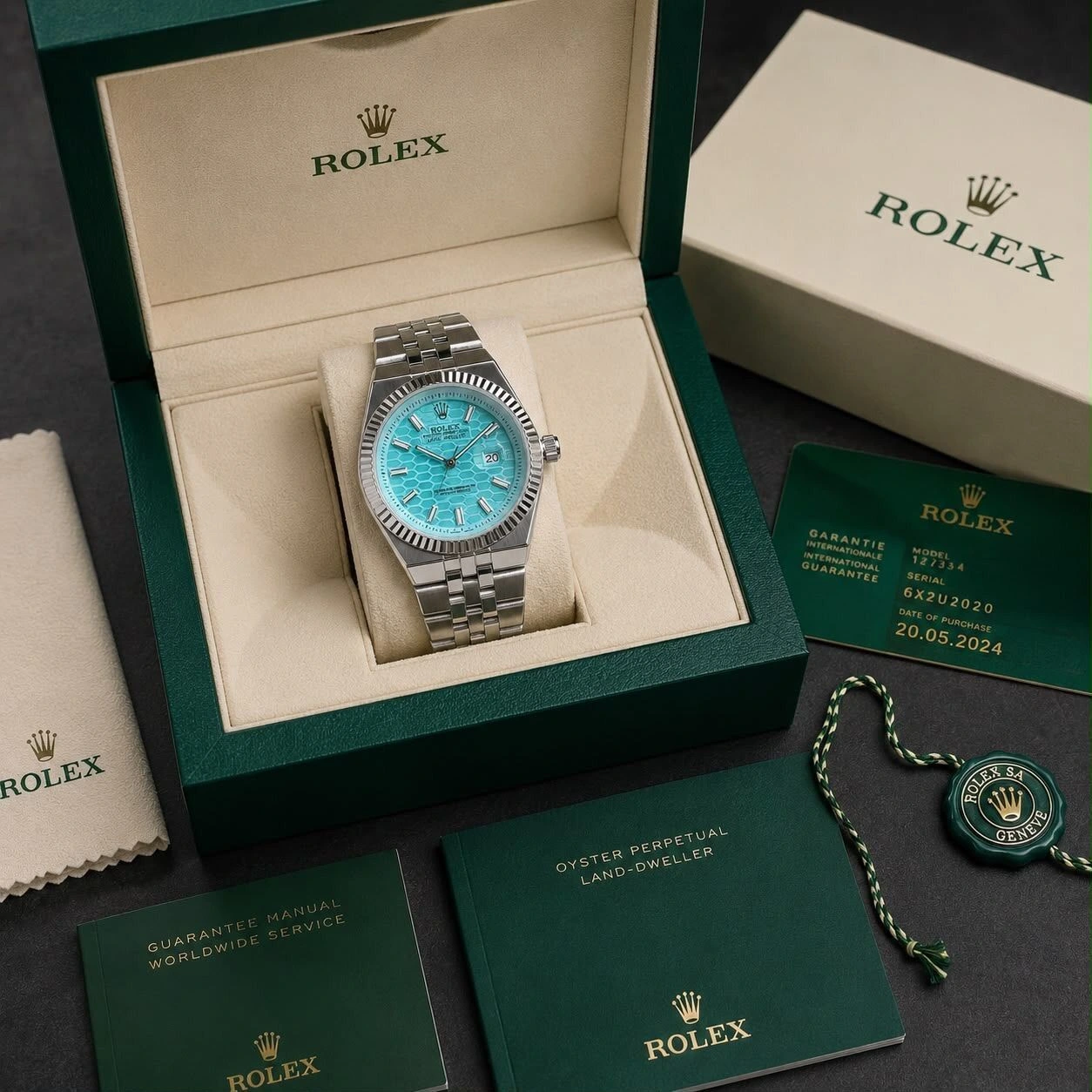 Rolex Land-Dweller Blue Diamond Dial 6