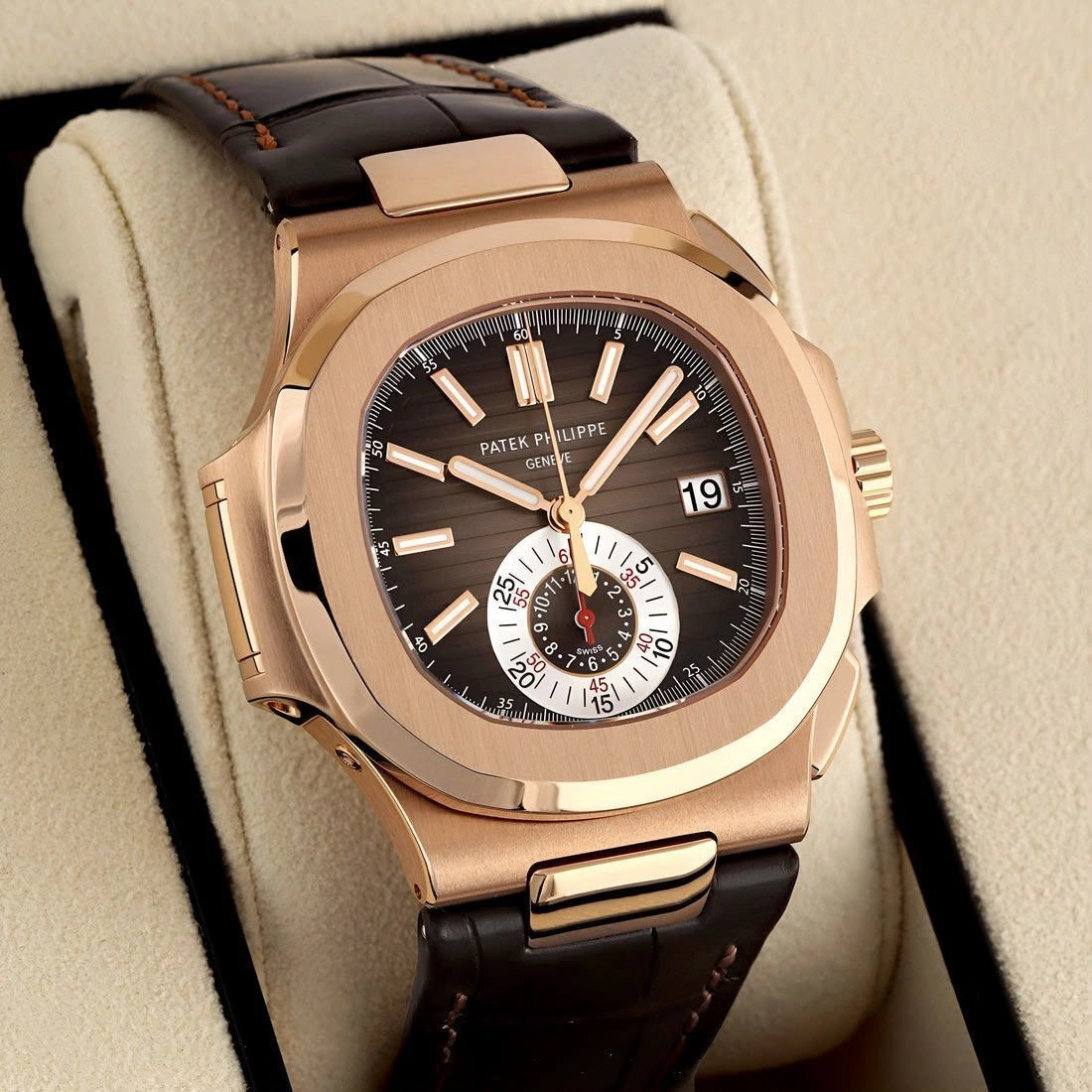 Patek Philippe Rose Gold Brown Dial Automatic 1