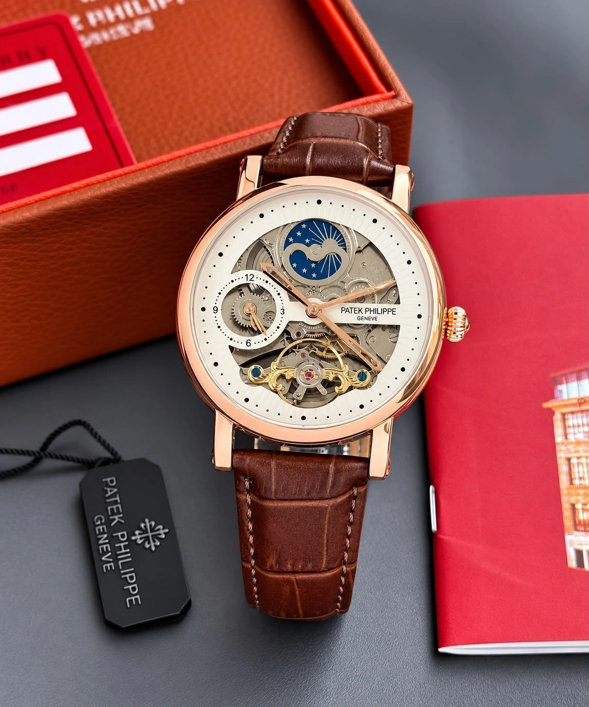 Patek Philippe Automatic Open Heart Brown 1