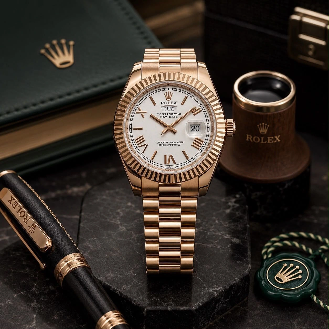 Rolex Oyster Perpetual Day-Date White Dial 1