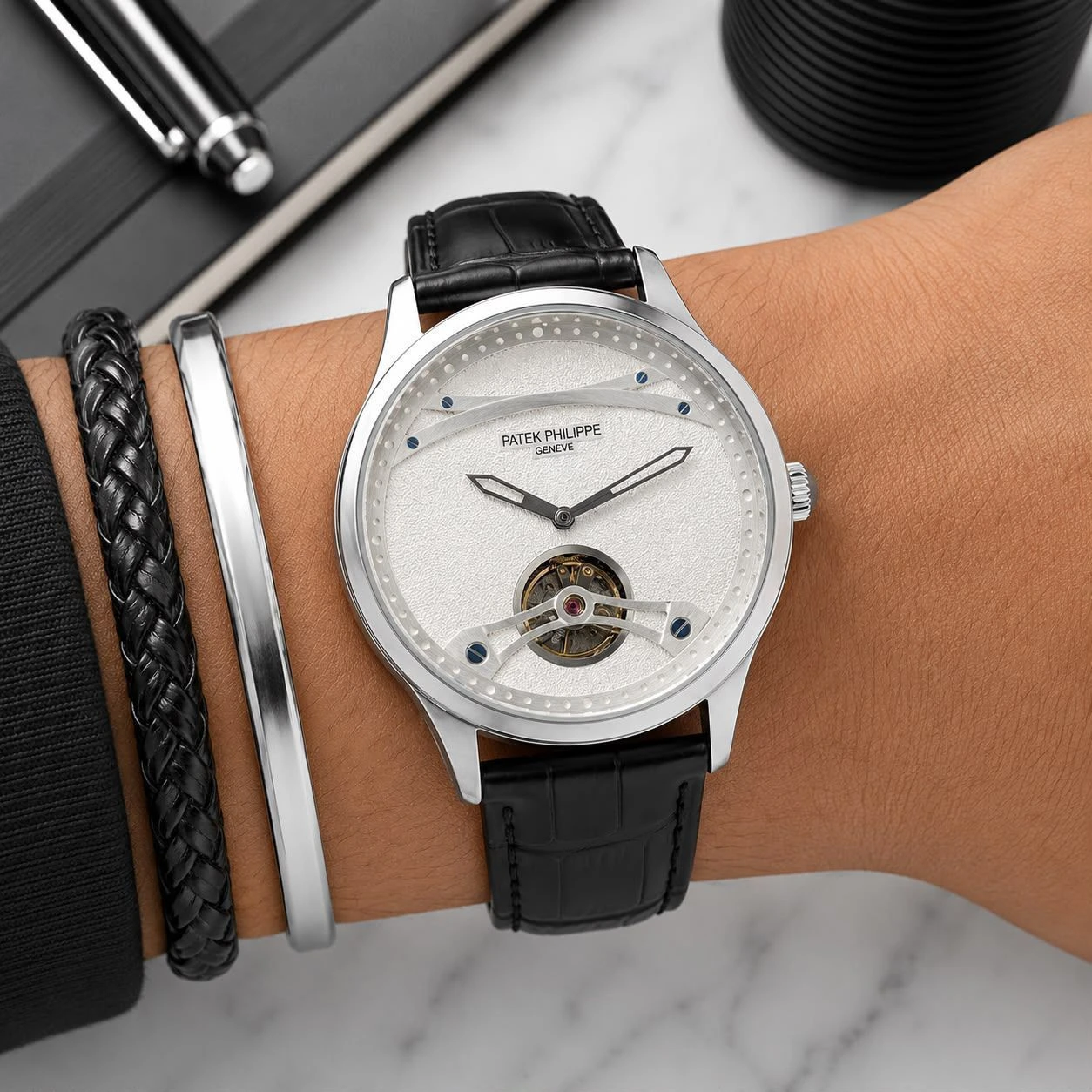 Patek Philippe Tourbillon Automatic White Dial 1