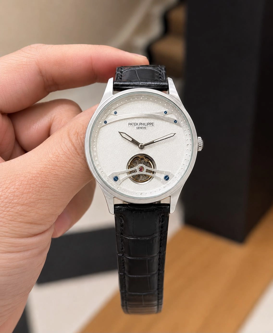 Patek Philippe Tourbillon Automatic White Dial 4