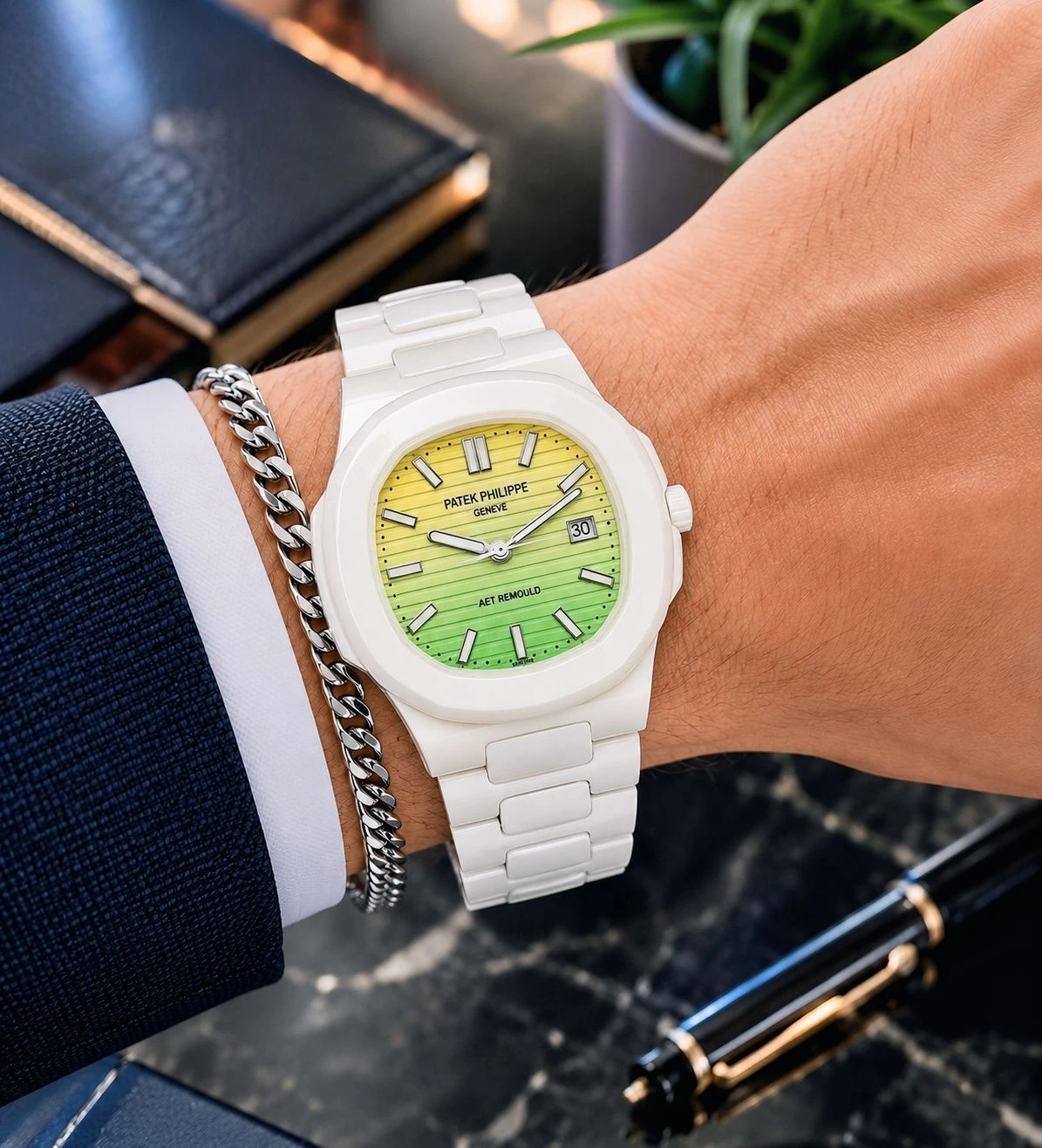 Patek Philippe White Ceramic Quartz 2