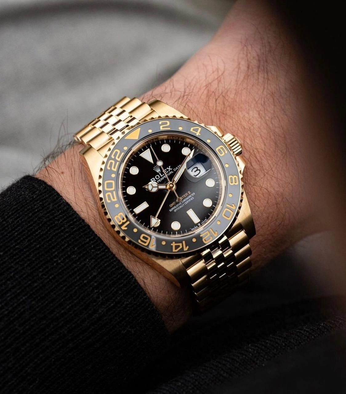 Rolex GMT Black Dial Golden Automatic 1