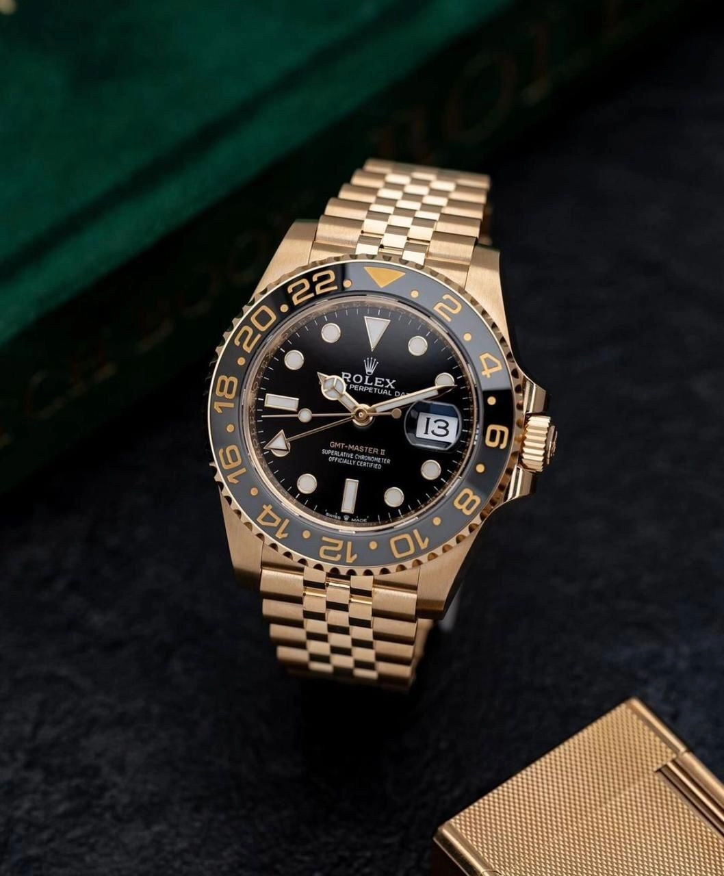 Rolex GMT Black Dial Golden Automatic 2