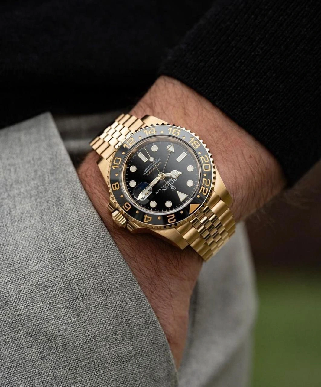 Rolex GMT Black Dial Golden Automatic 5