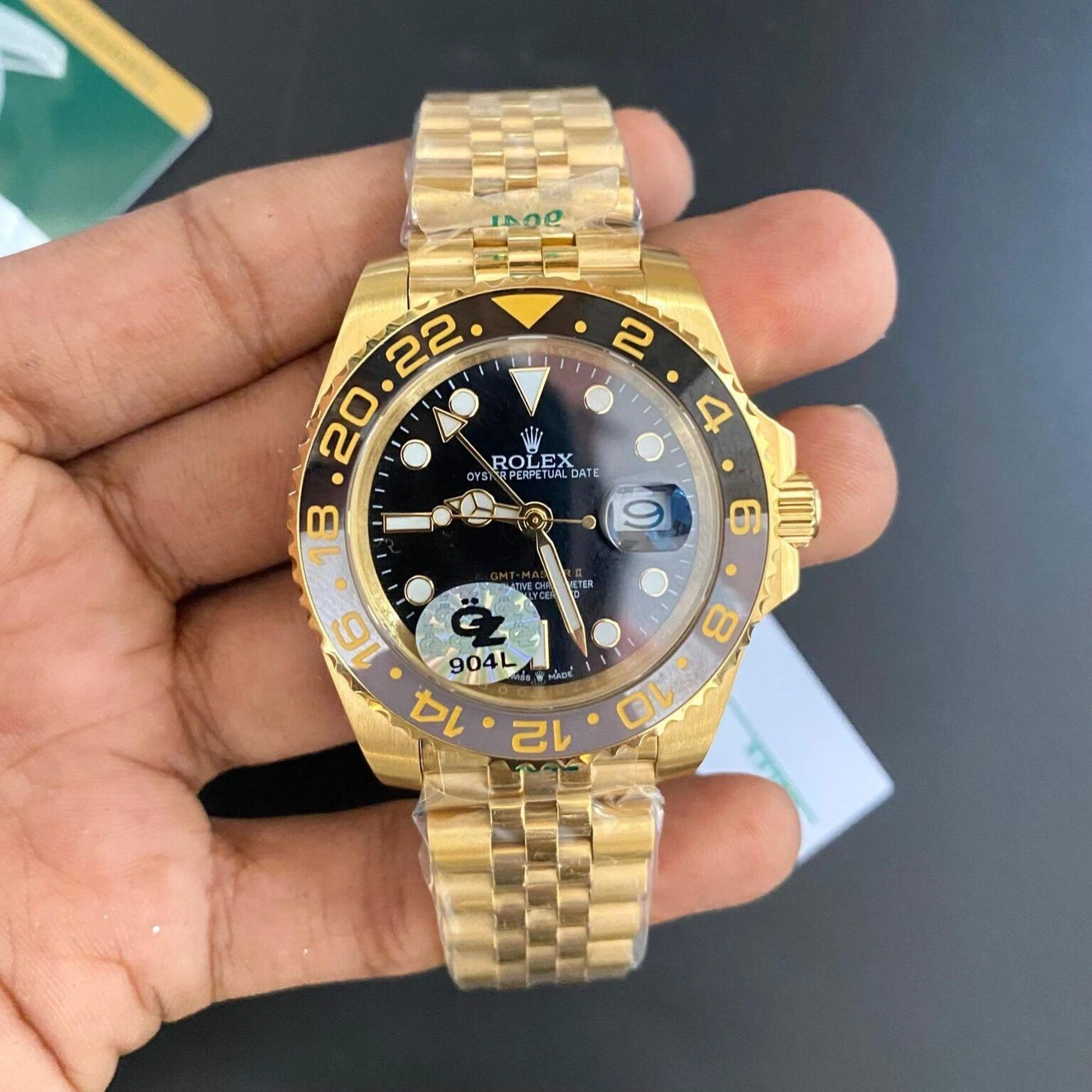 Rolex GMT Black Dial Golden Automatic 7