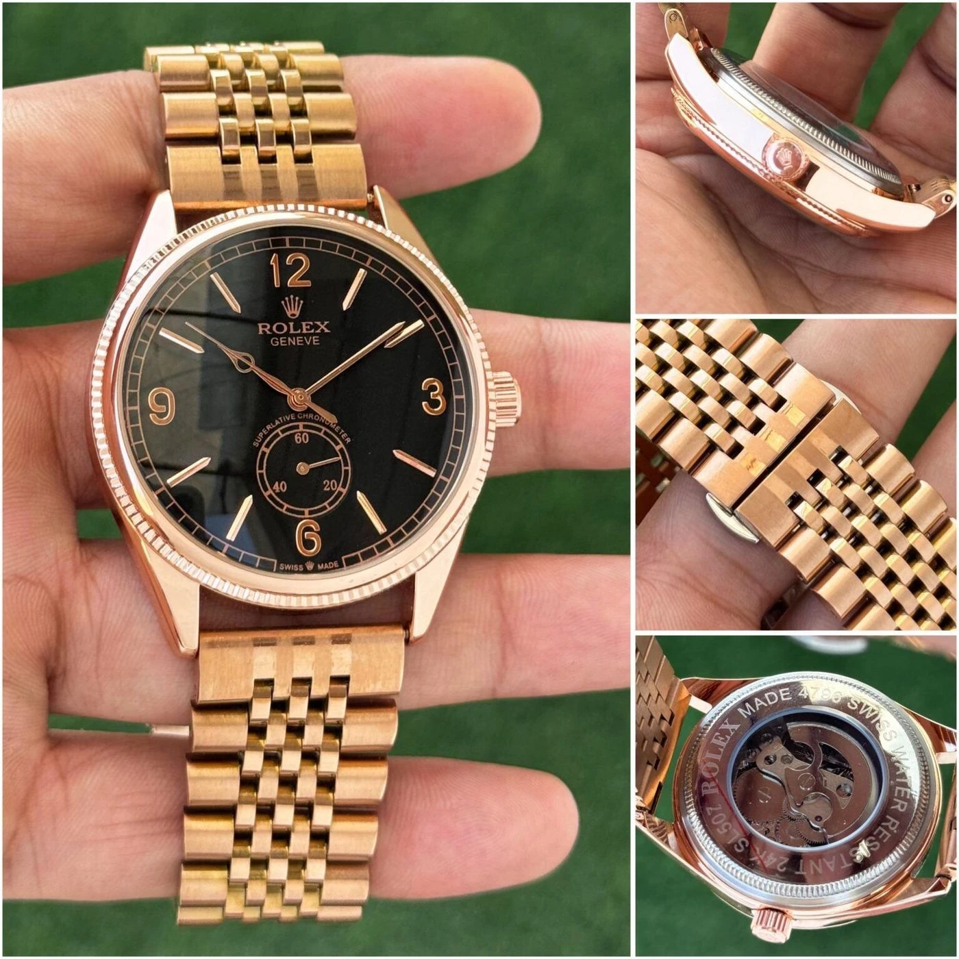 Rolex Geneve Black Dial Automatic 5