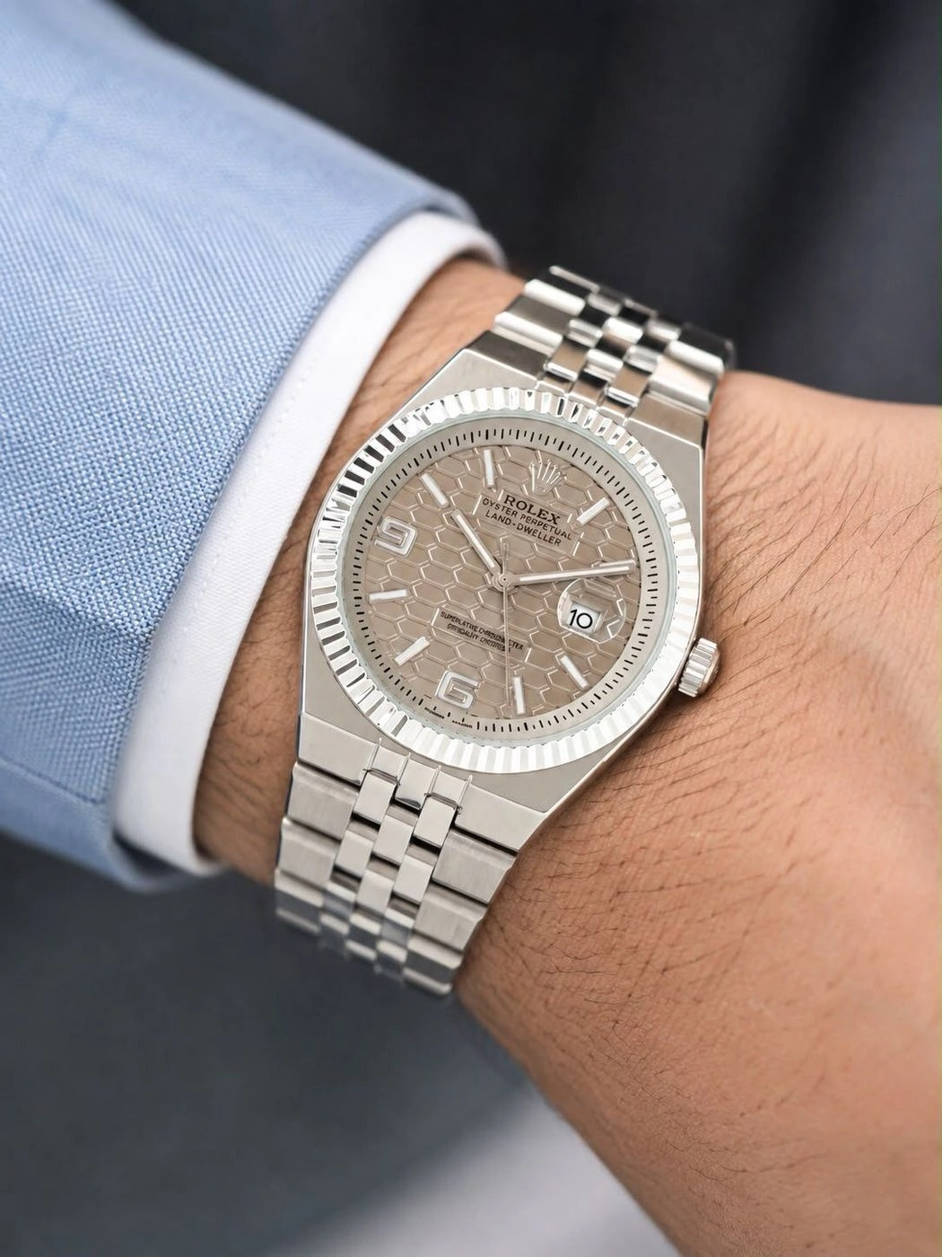 Rolex Grey Textured Dial Quartz 1