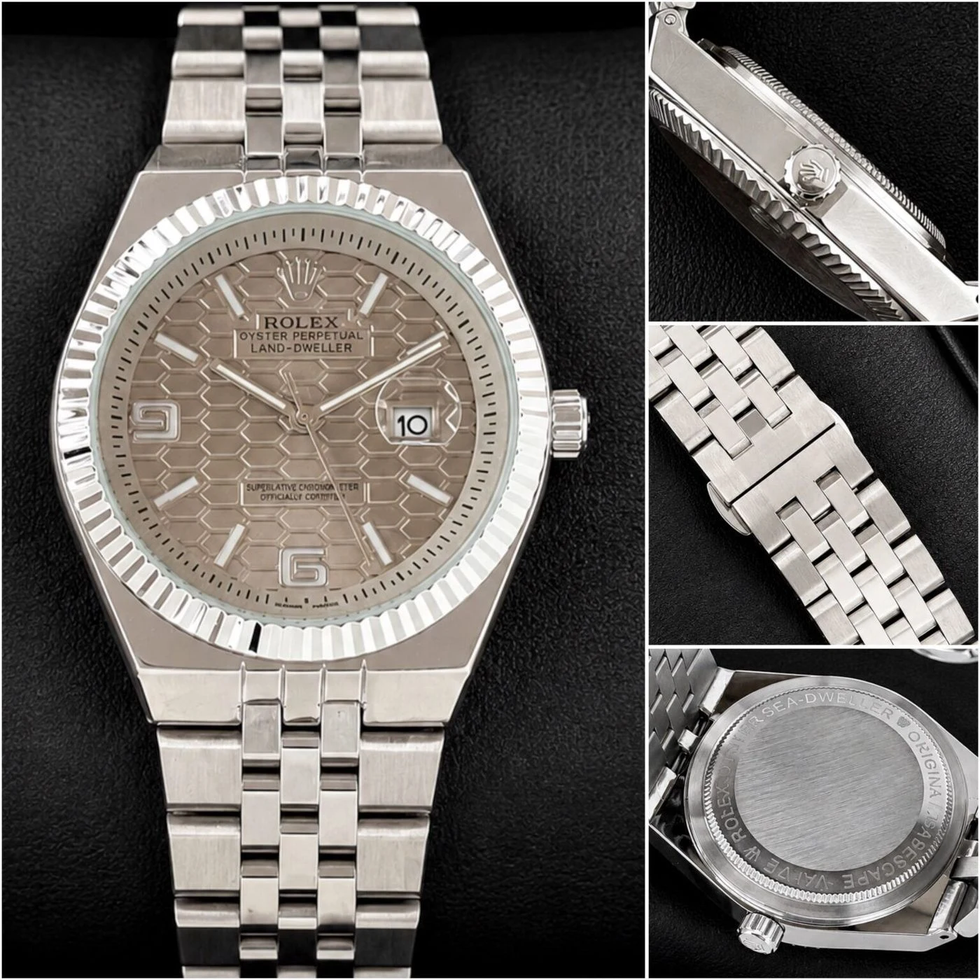 Rolex Grey Textured Dial Quartz 5