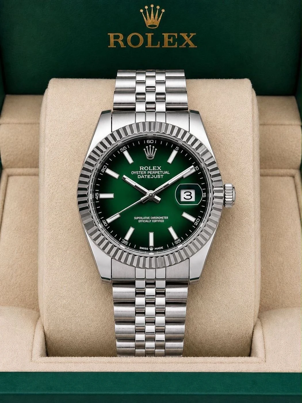 Rolex Datejust Ombre Green Dial Automatic 4
