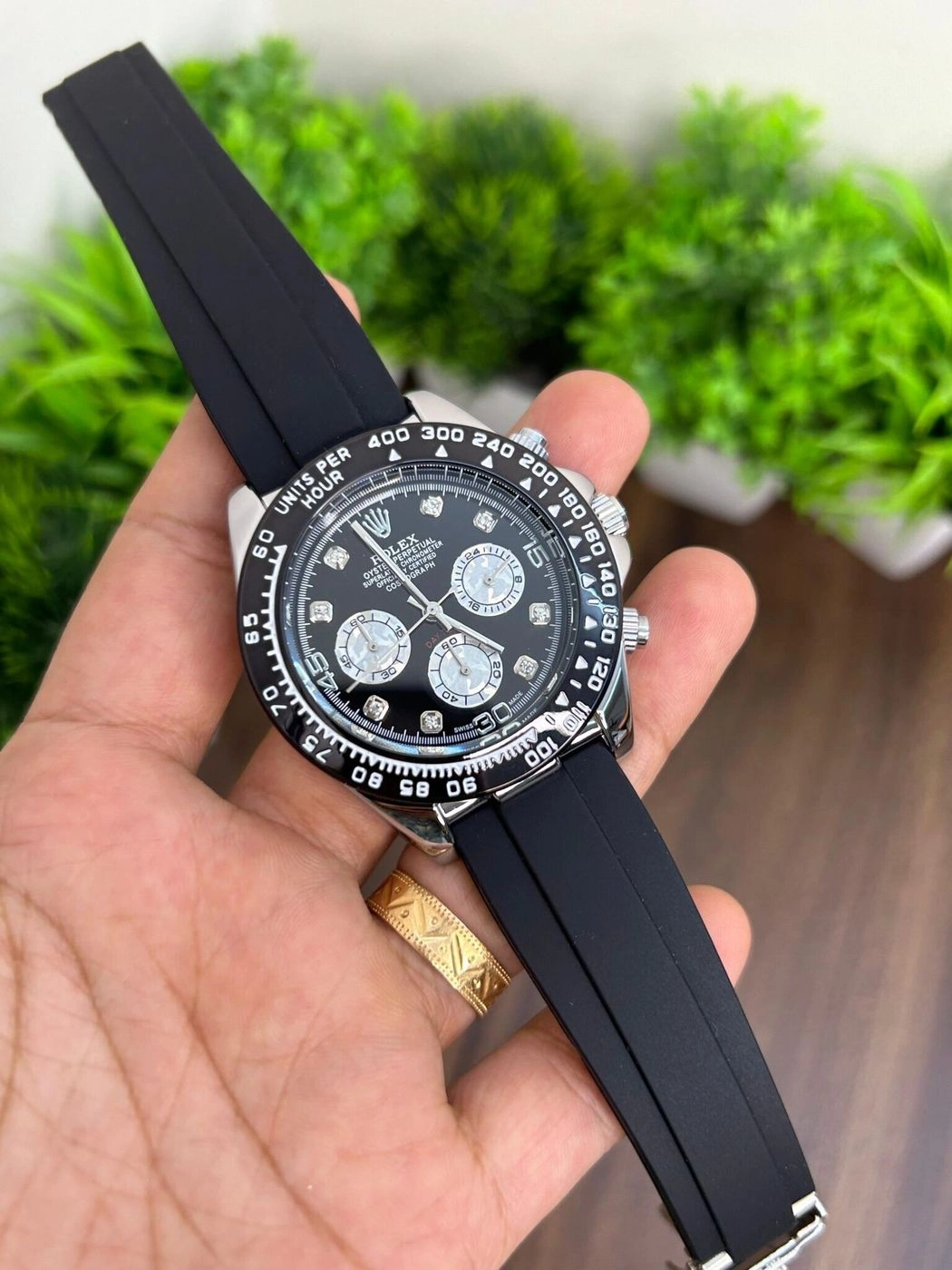 Rolex Daytona Silver & Black Quartz Chronograph 2