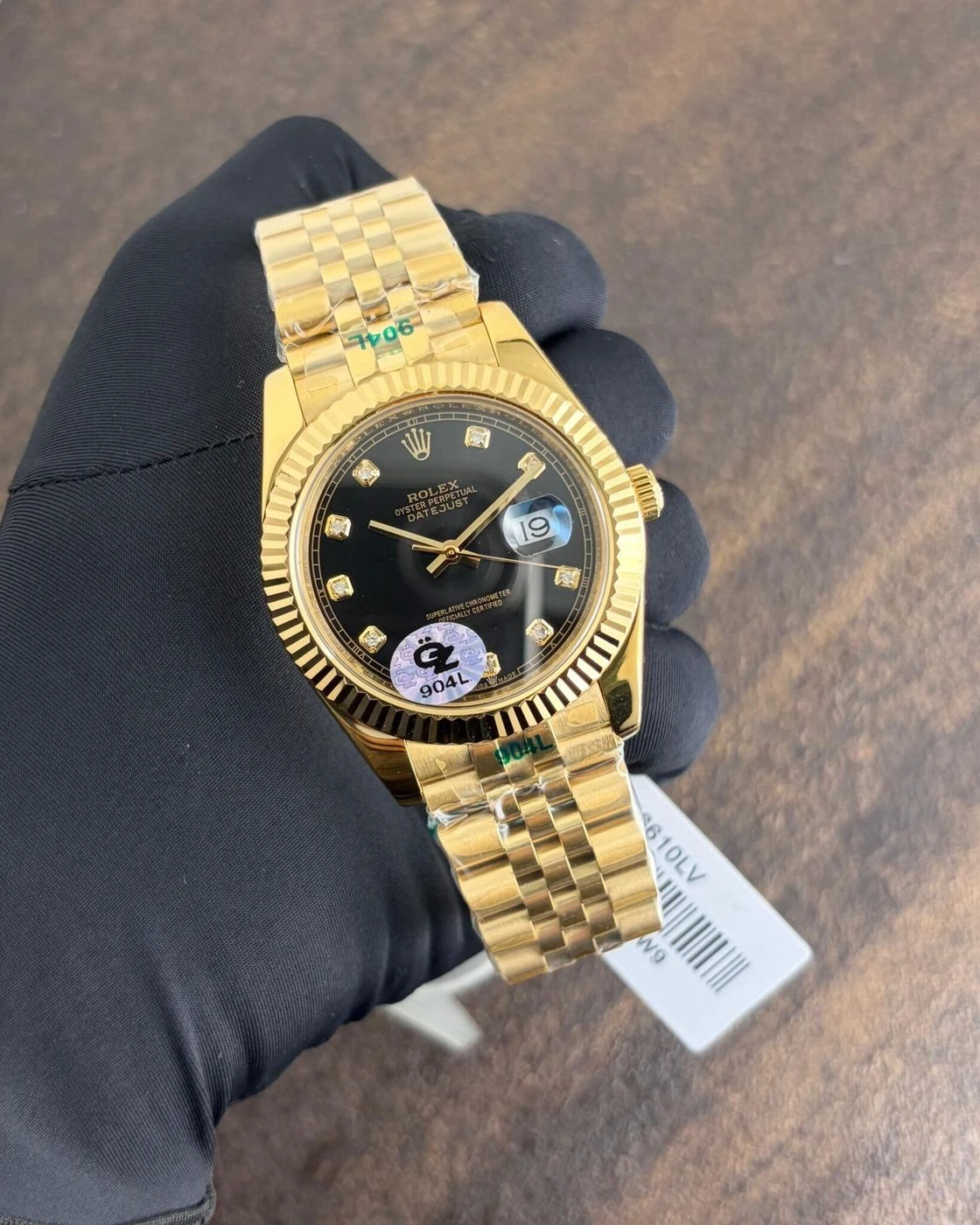 Rolex Datejust Yellow Gold Black Dial Automatic 1
