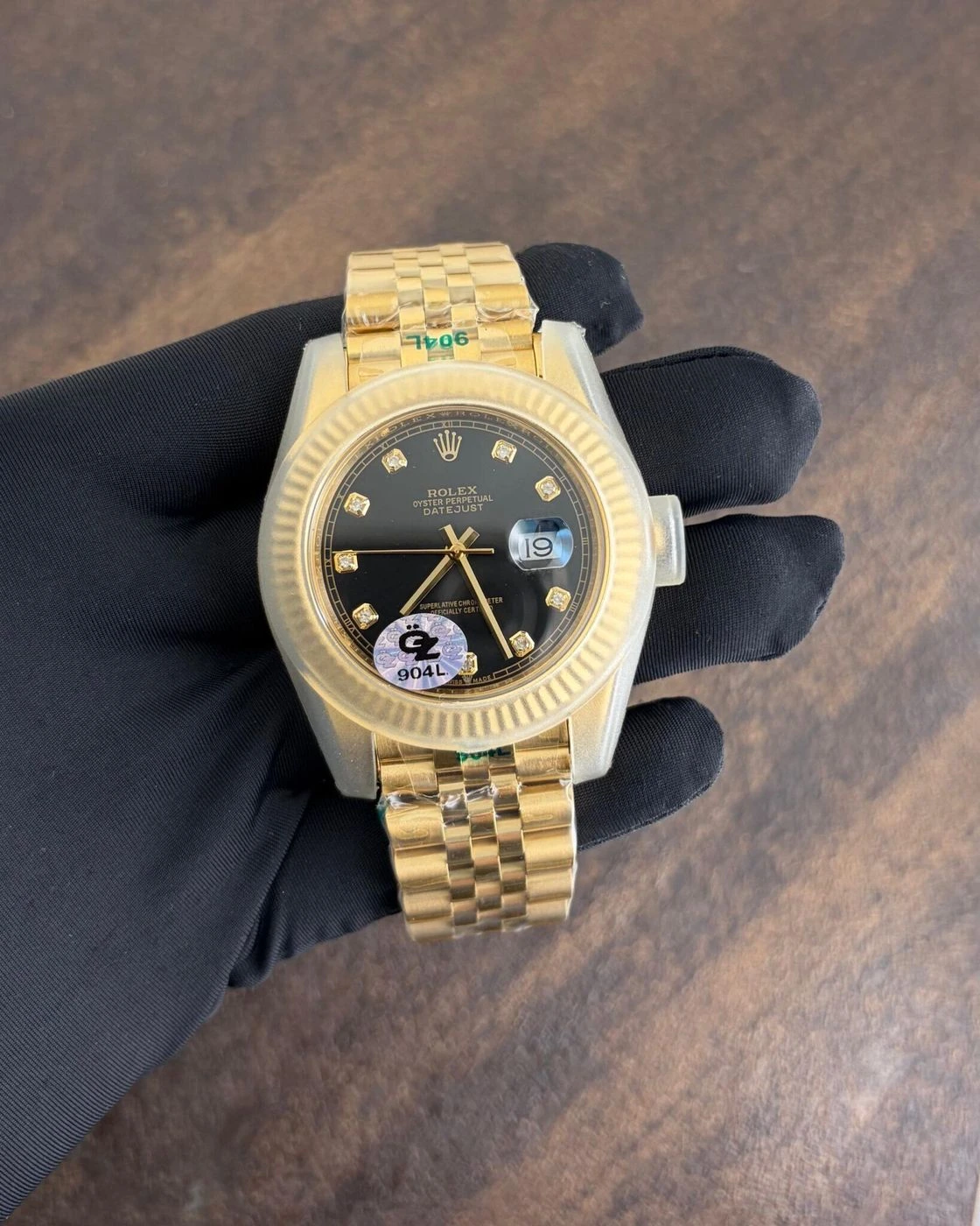 Rolex Datejust Yellow Gold Black Dial Automatic 4