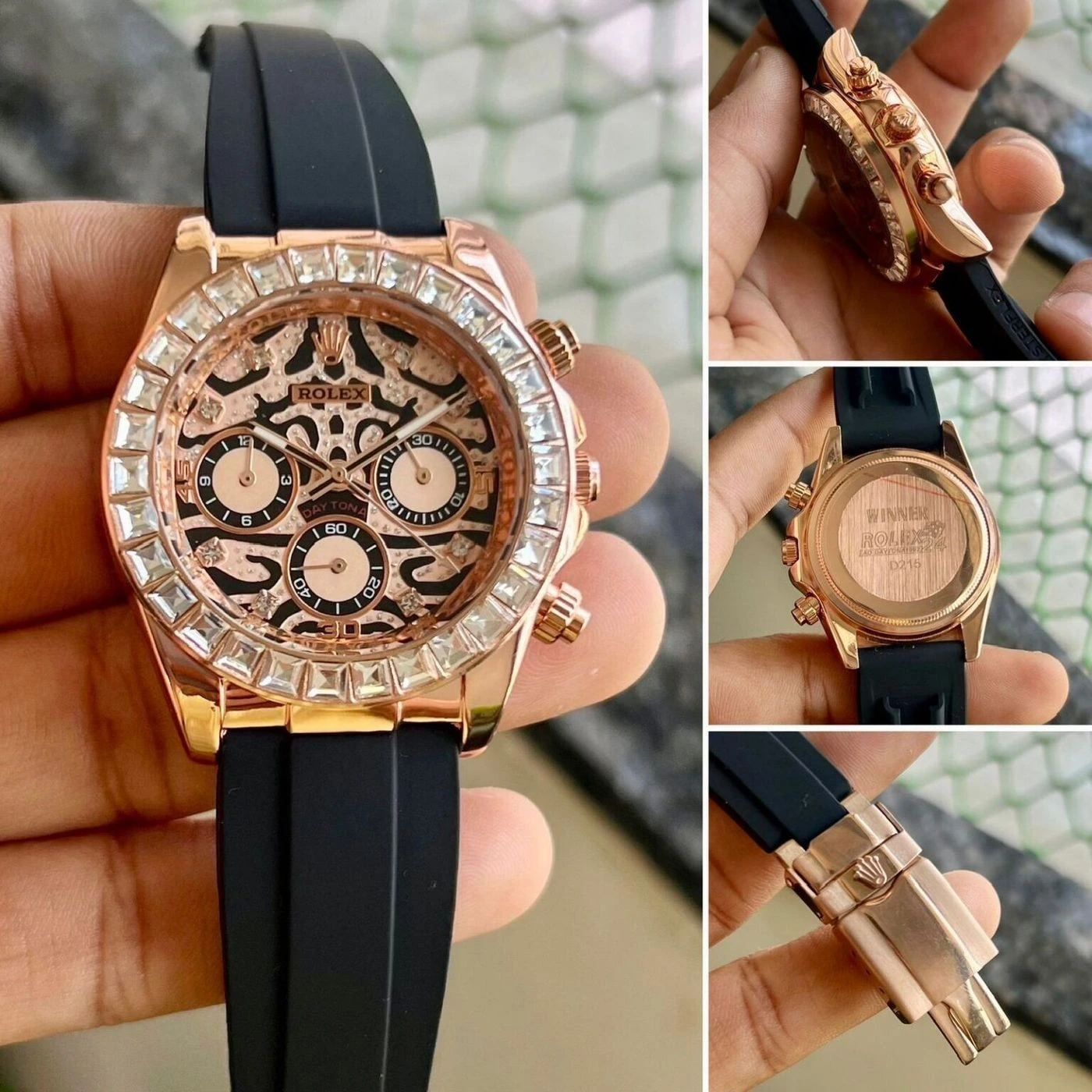 Rolex Tiger Rose Gold Rainbow chronograph 3