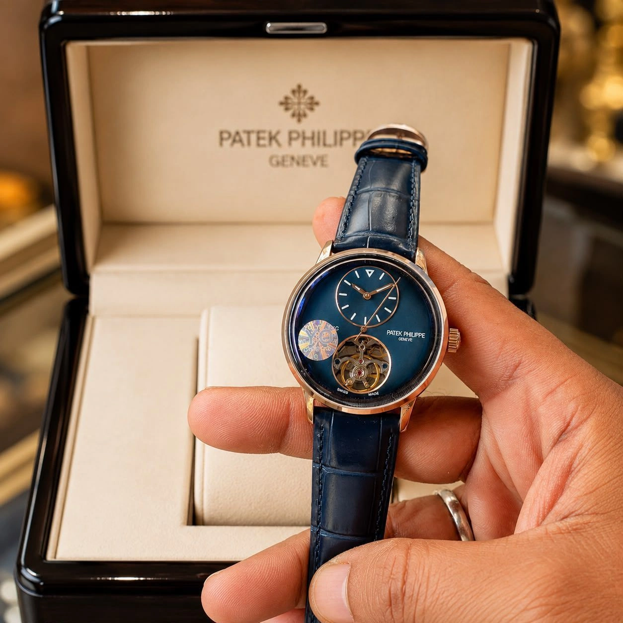 Patek Philippe Blue Dial Open Heart 2