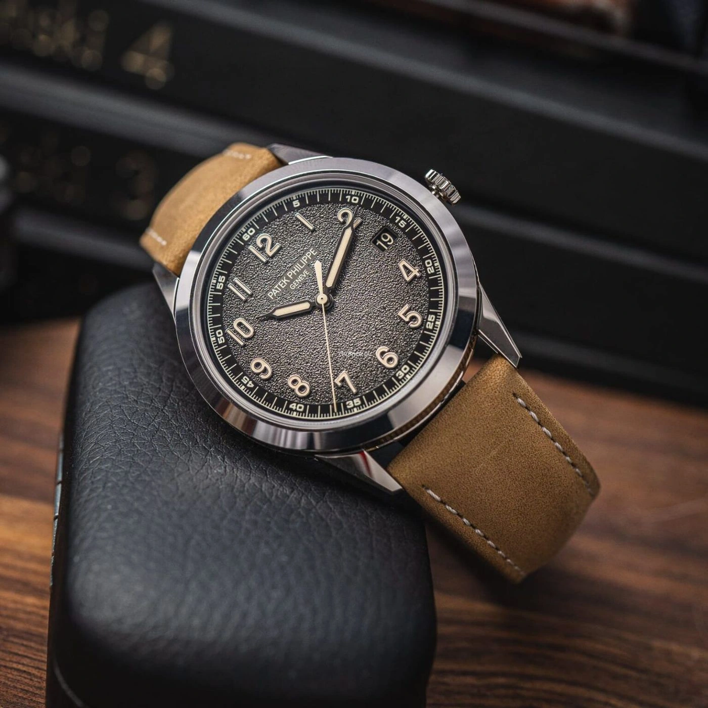 Patek Philippe Calatrava Brown Textured Dial 3