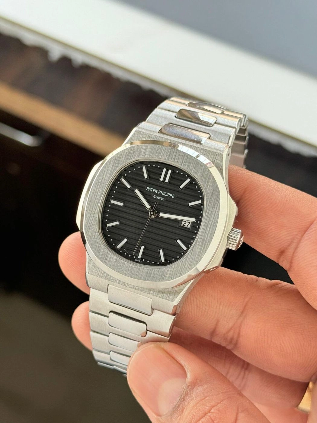 Patek Philippe Nautilus Black Dial Silver Edition 3