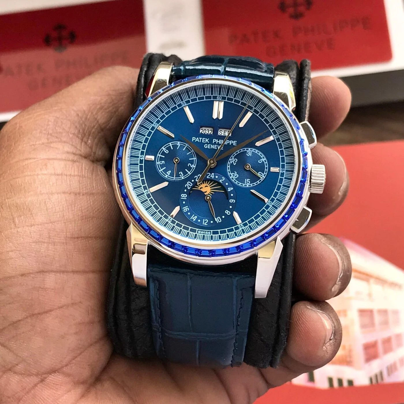Patek Philippe Perpetual Blue Calendar Chronograph 1