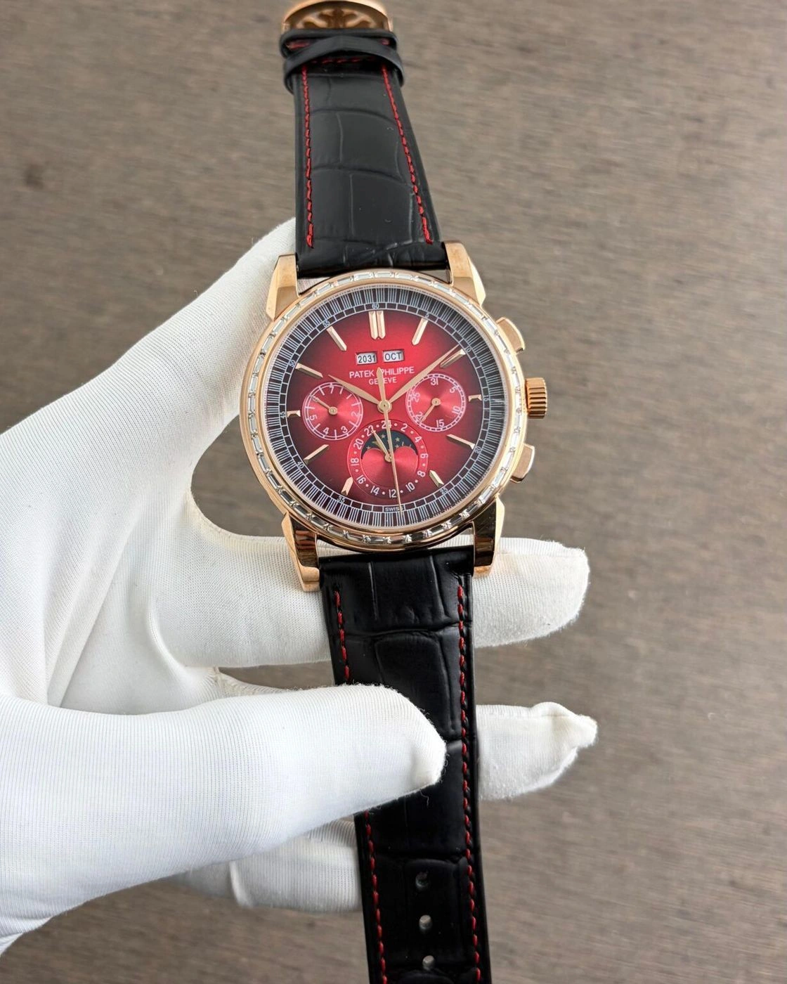 Patek Philippe Perpetual Red Black Calendar Chronograph 2