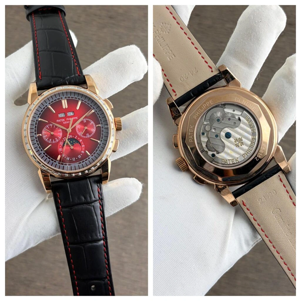 Patek Philippe Perpetual Red Black Calendar Chronograph 4