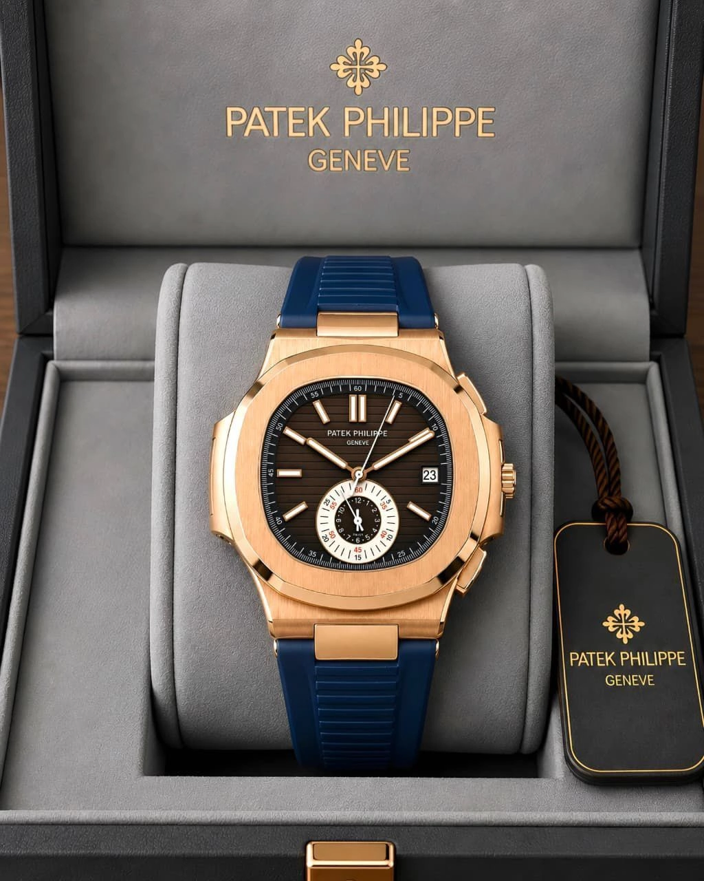 Patek Philippe Nautilus Rose Gold Blue 1