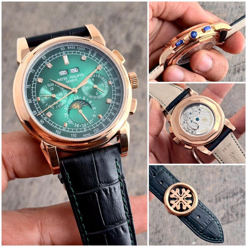 Patek Philippe Perpetual Green Calendar Chronograph 5