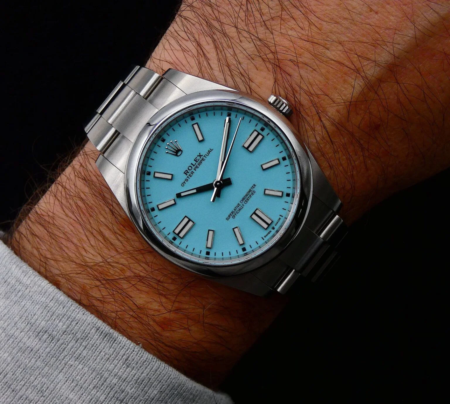 Rolex Oyster Perpetual Tiffany Dial Automatic 3