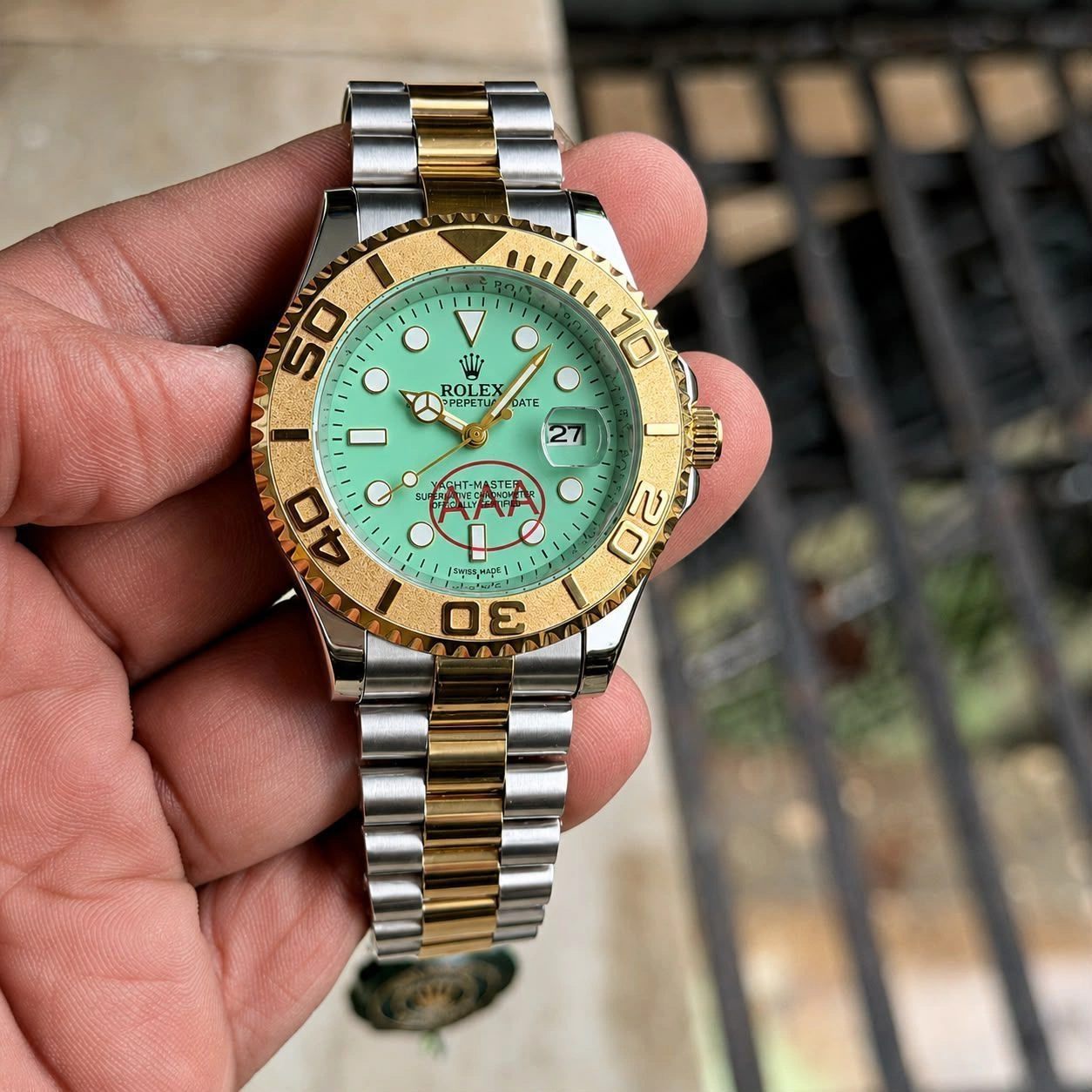 Rolex Green Dial Silver Quartz 1
