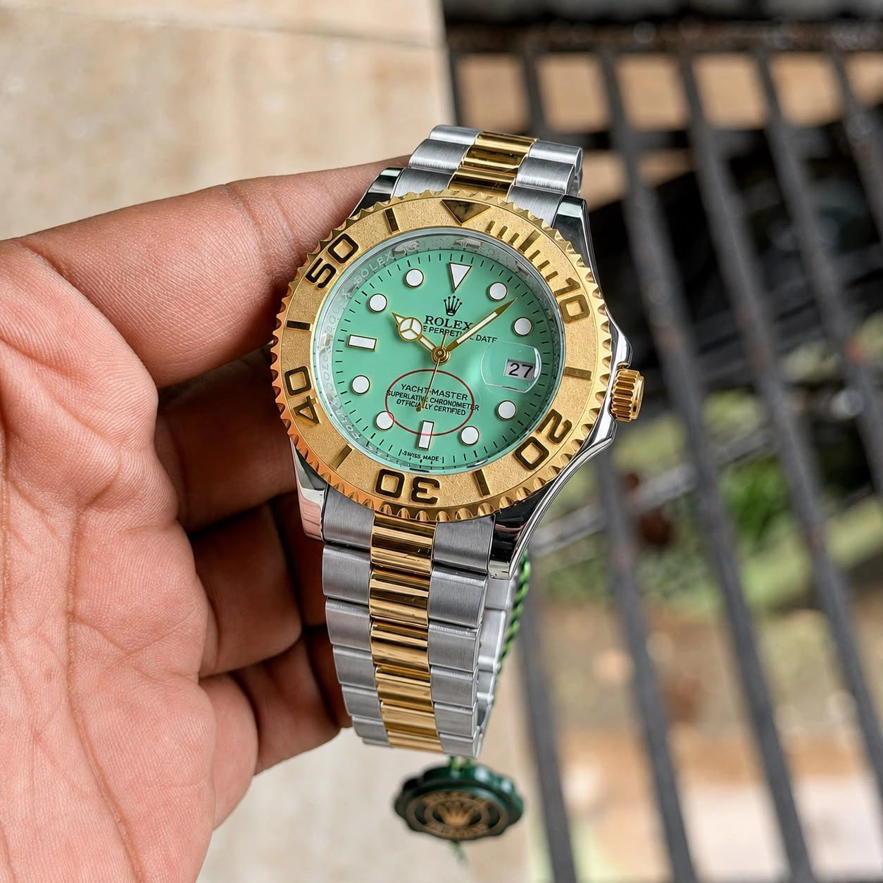 Rolex Green Dial Silver Quartz 2