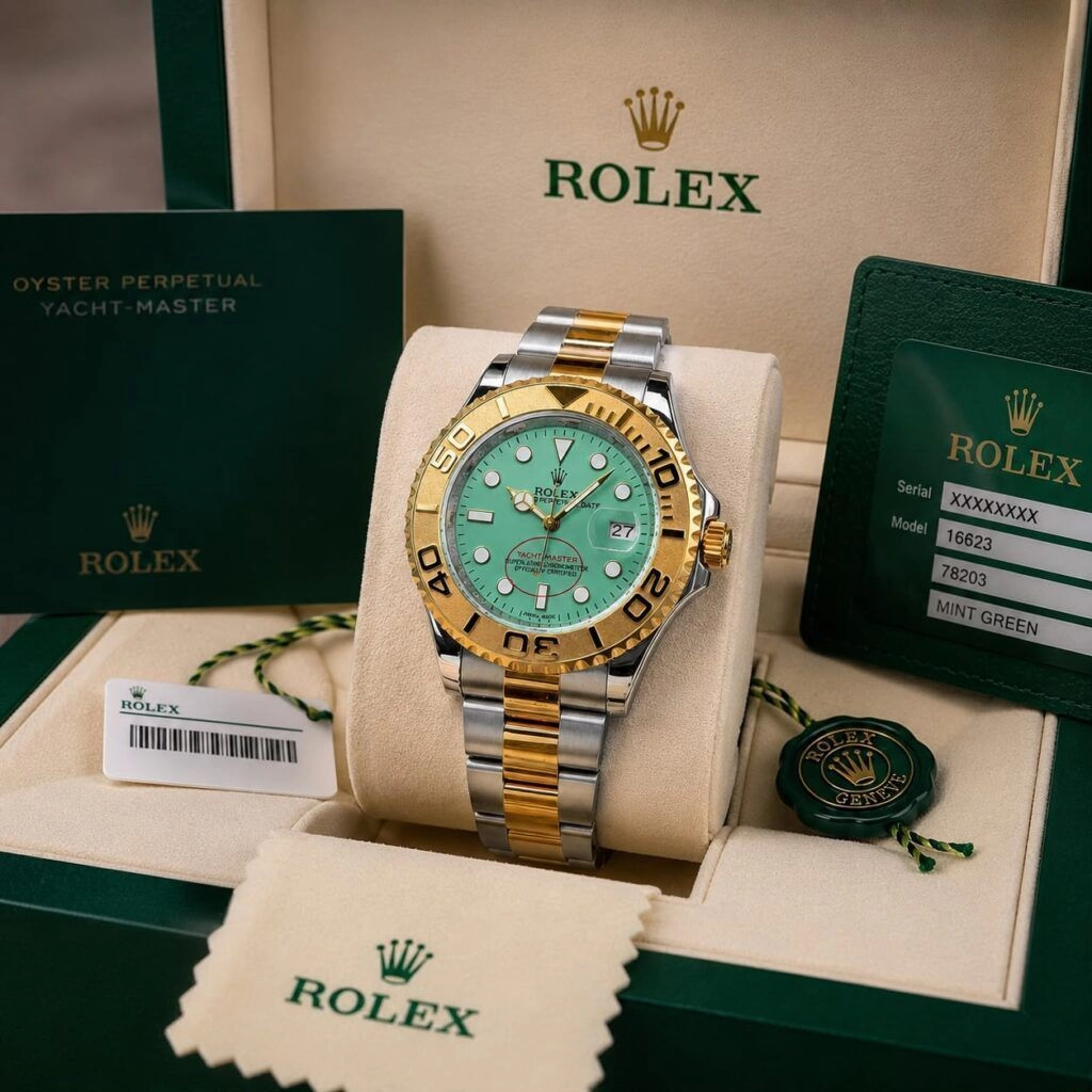 Rolex Green Dial Silver Quartz 4
