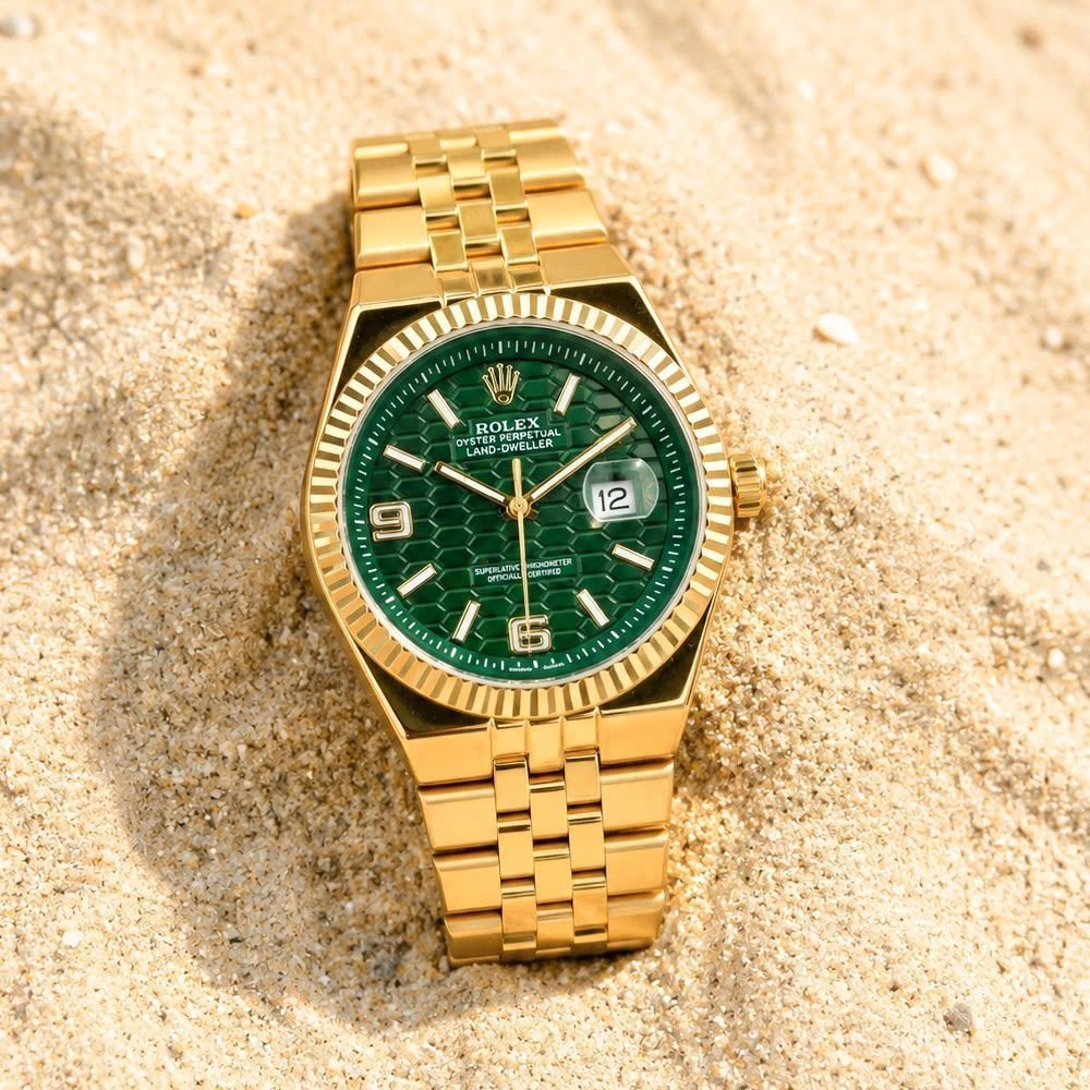 Rolex Gold Green Dial Quartz 1