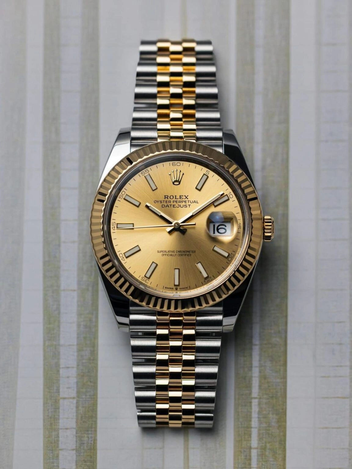 Rolex Oyster Perpetual Datejust Yellow Dial 1
