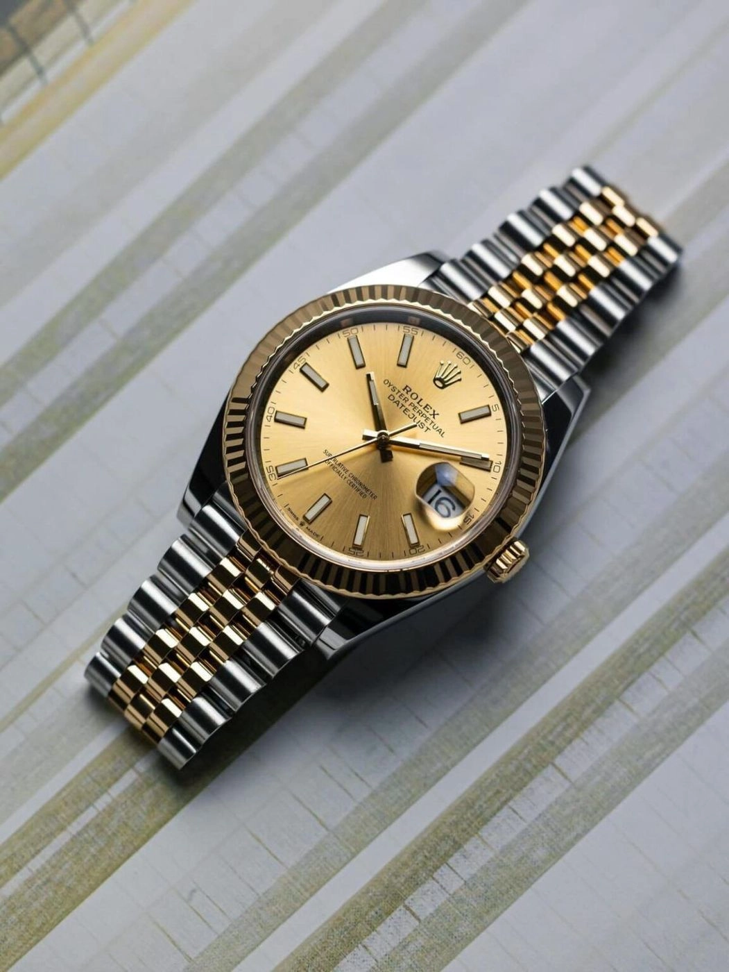 Rolex Oyster Perpetual Datejust Yellow Dial 2