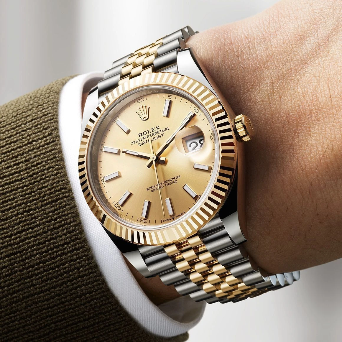 Rolex Oyster Perpetual Datejust Yellow Dial 3