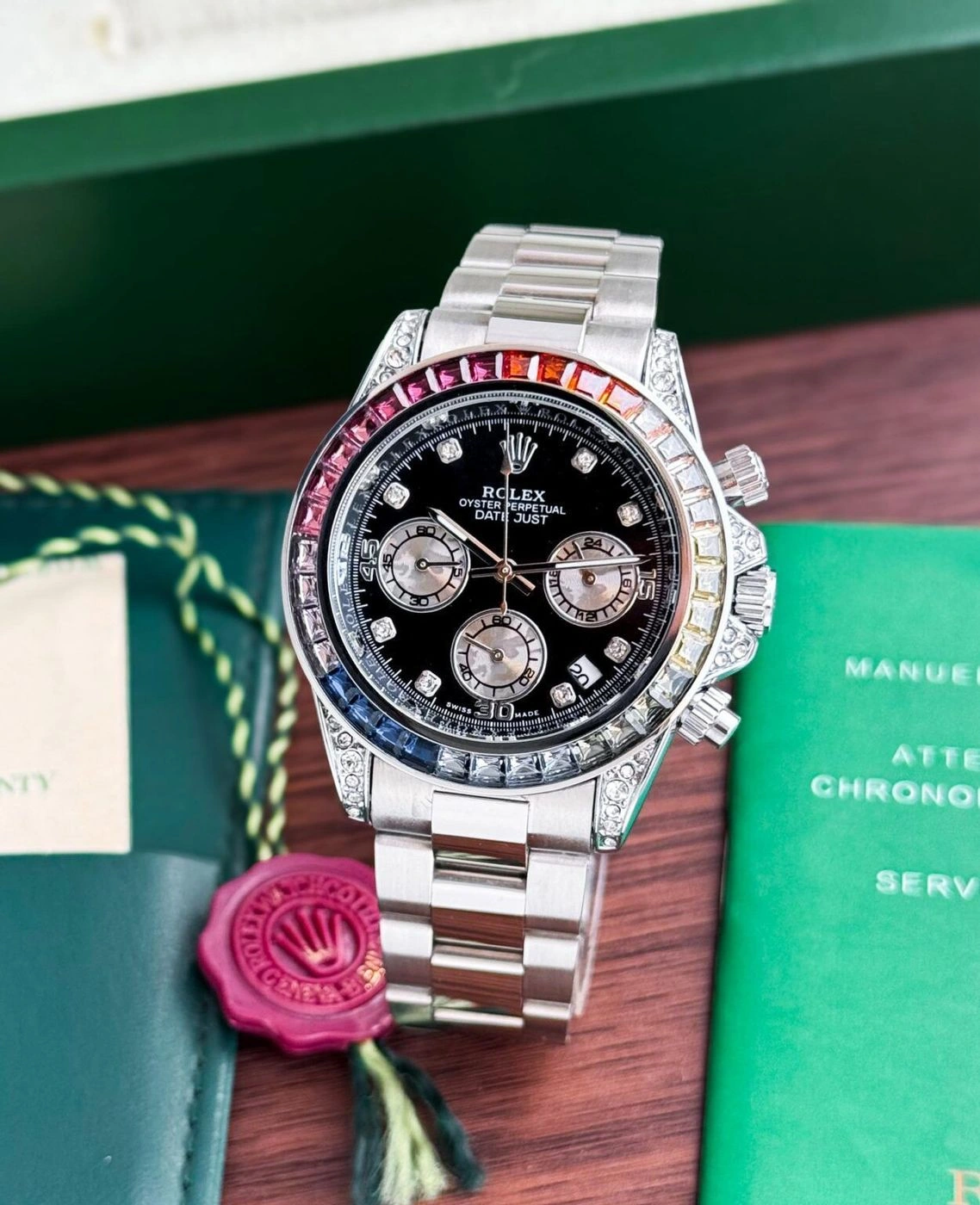 Rolex Diamond Silver Quartz 1