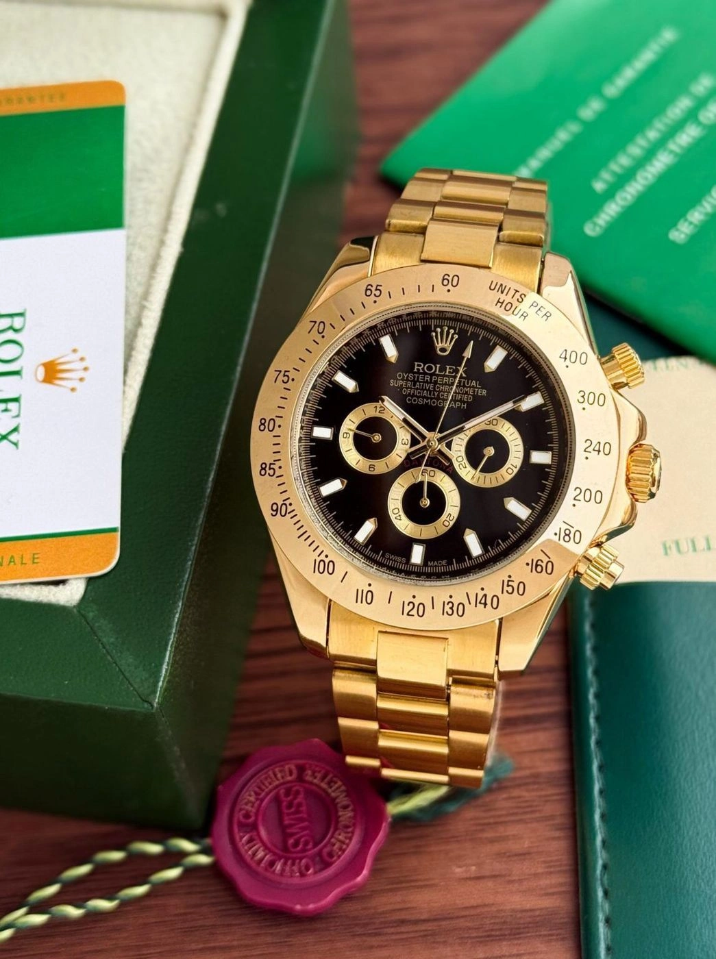 Rolex Daytona Gold Tone Round Dial 1