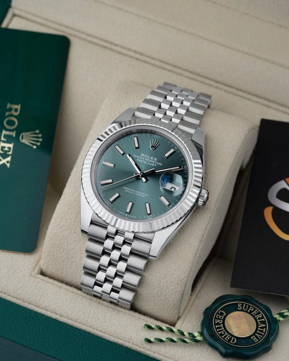 Rolex Oyster Perpetual Automatic Mint Green Dial 1