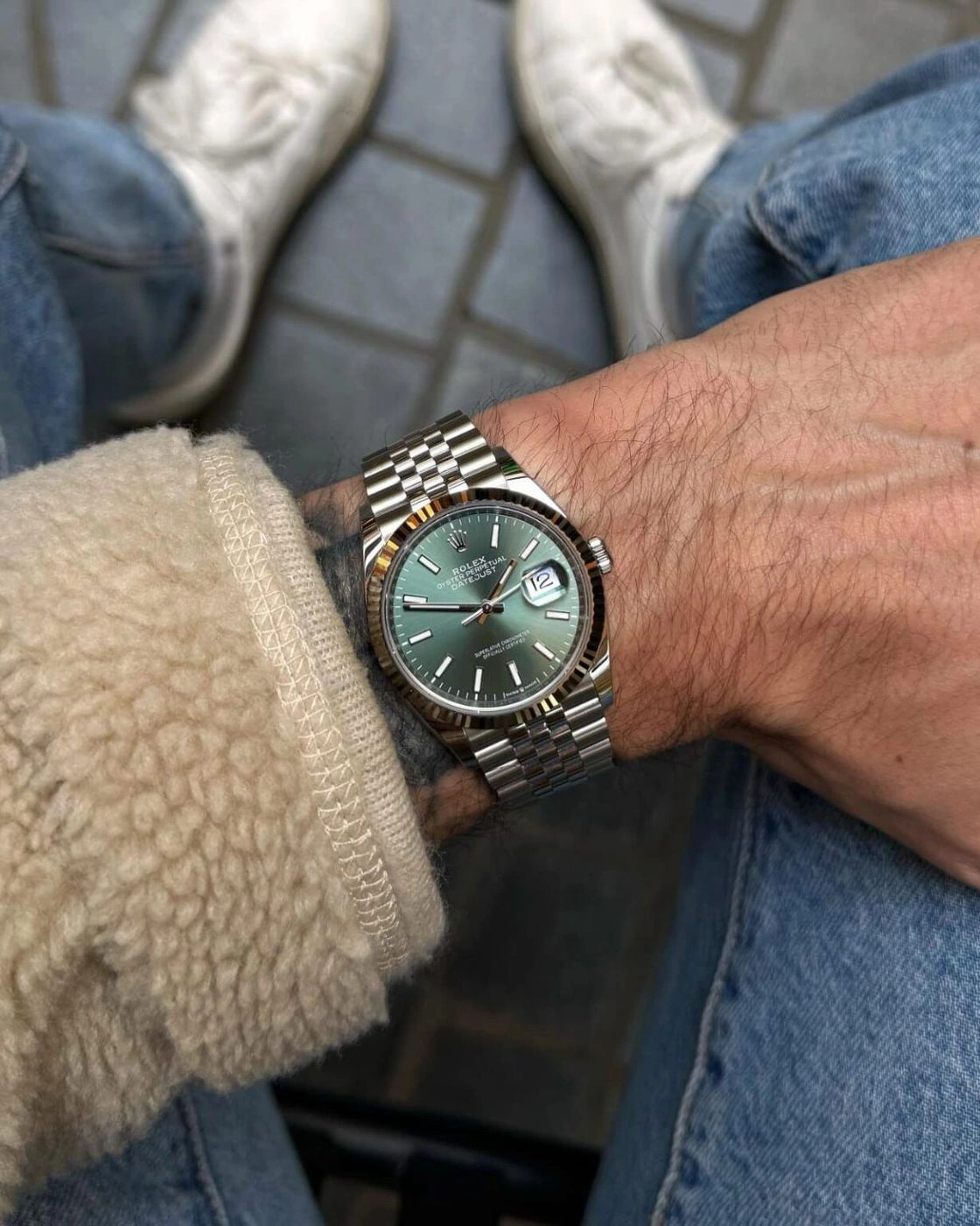 Rolex Oyster Perpetual Automatic Mint Green Dial 2