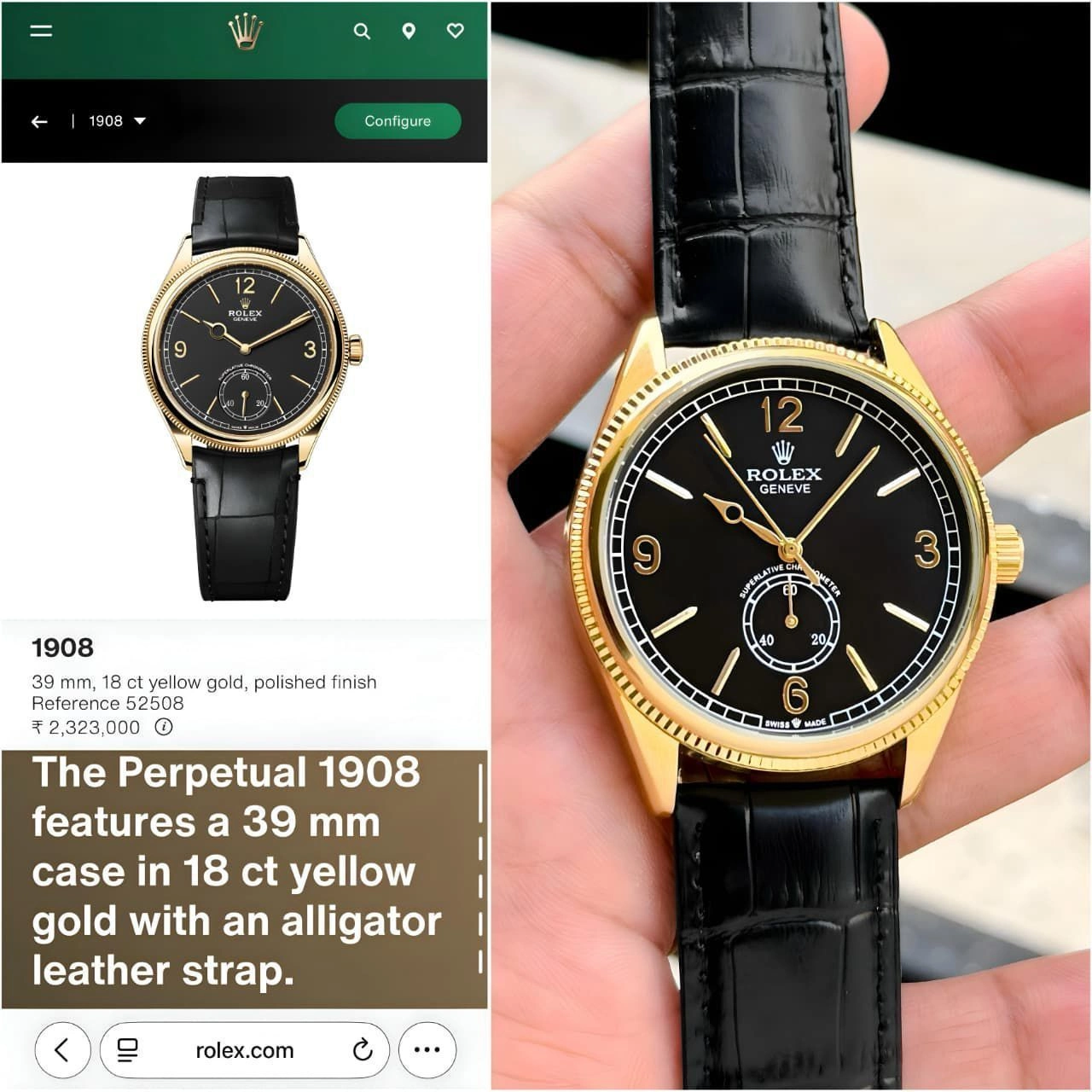 Rolex Geneve Automatic Black Dial 2