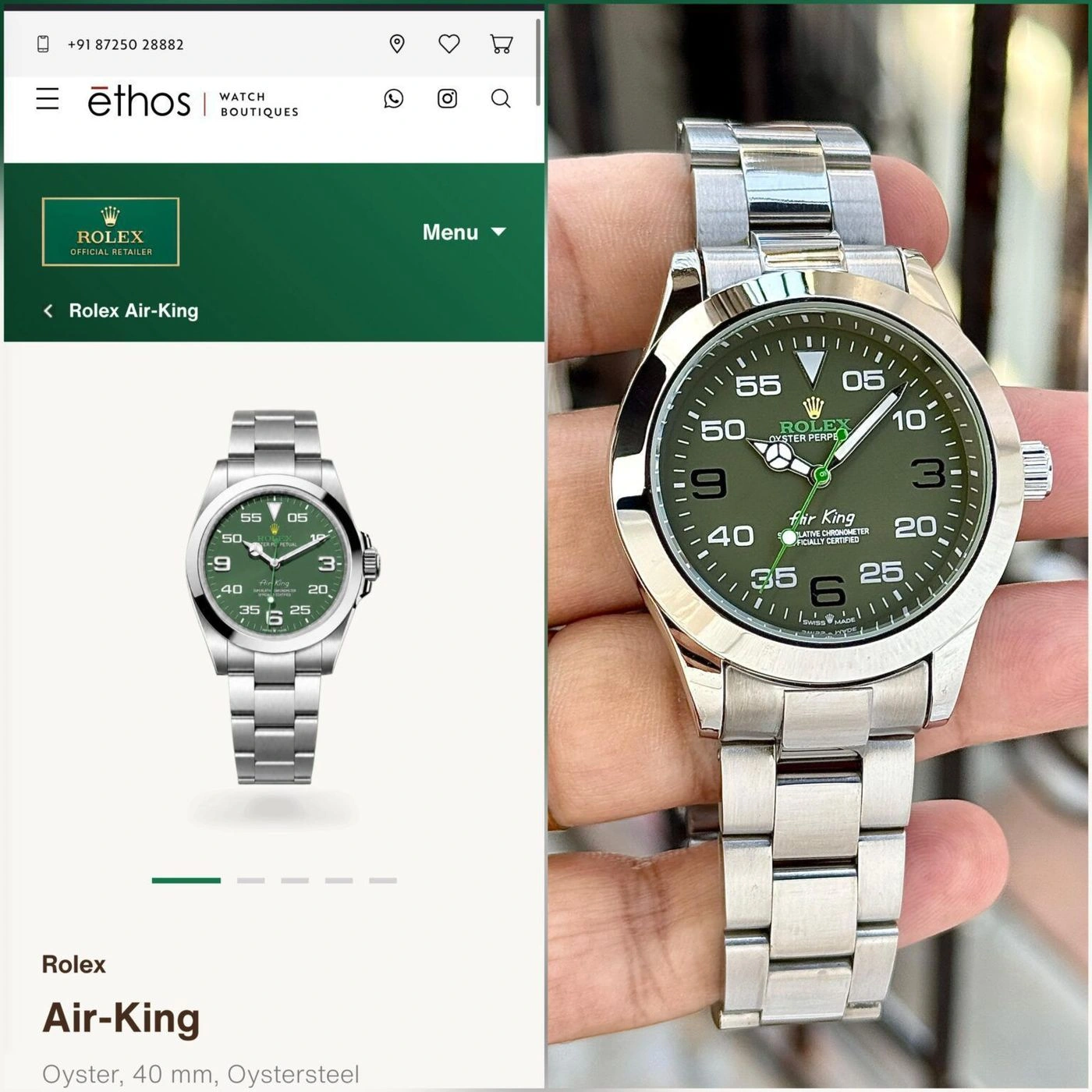 Rolex Air-King Olive Green Dial 2