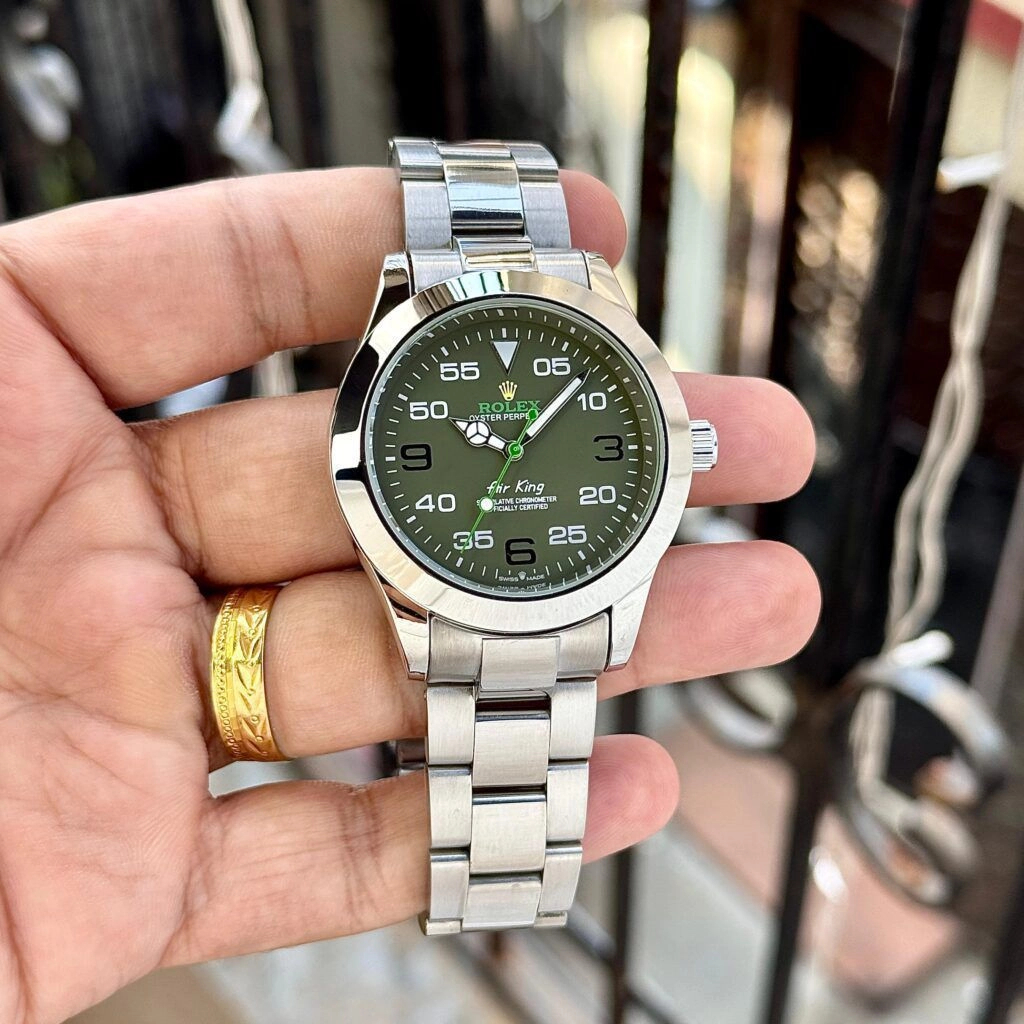 Rolex Air-King Olive Green Dial 4
