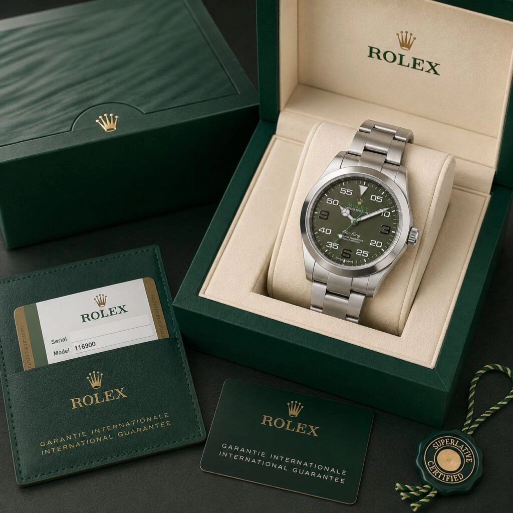 Rolex Air-King Olive Green Dial 5