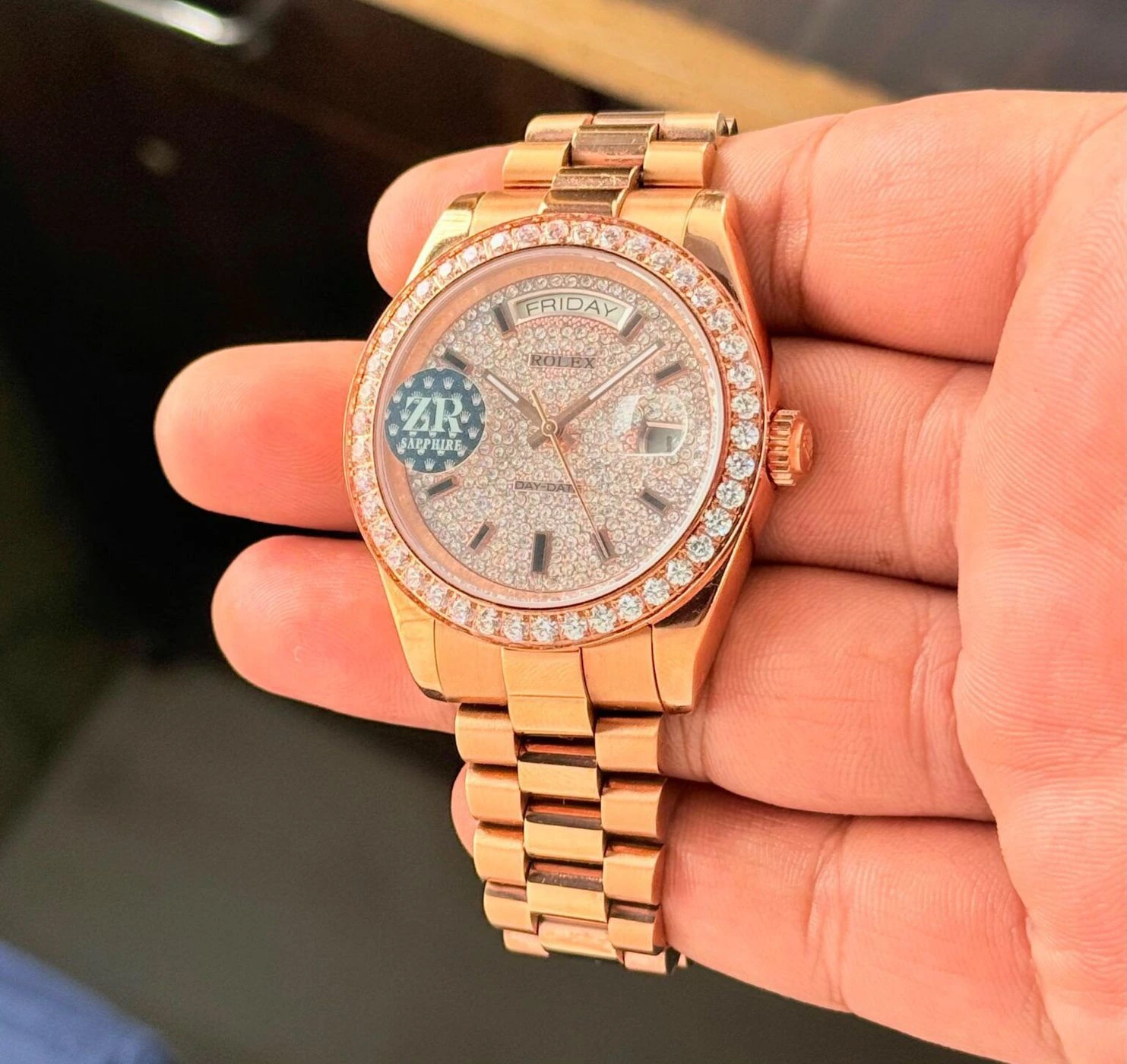 Rolex Oyster Perpetual Day-Date Diamond Dial Automatic 1