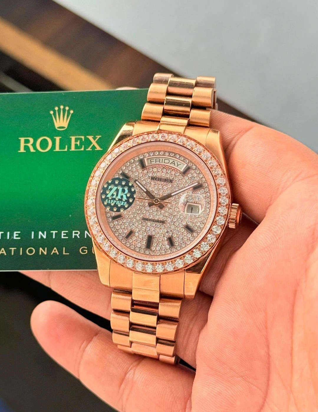 Rolex Oyster Perpetual Day-Date Diamond Dial Automatic 2